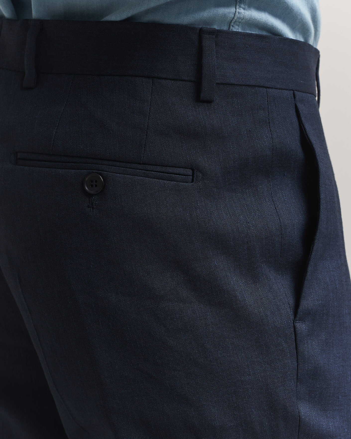 Mies | Housut | Morris | Jack Linen Trousers Navy
