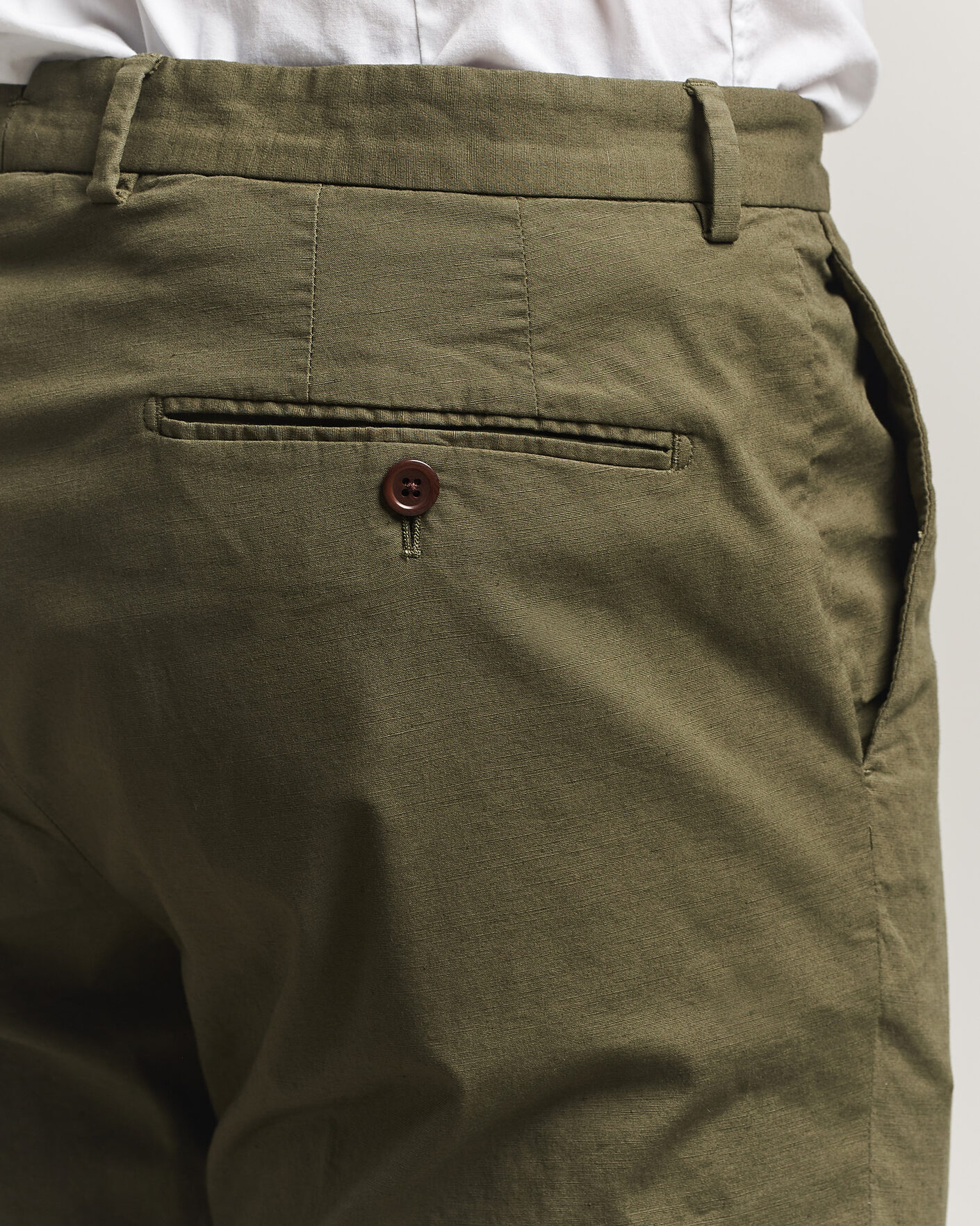 Mies | Housut | Morris | Jack Washed Cotton Trousers Olive