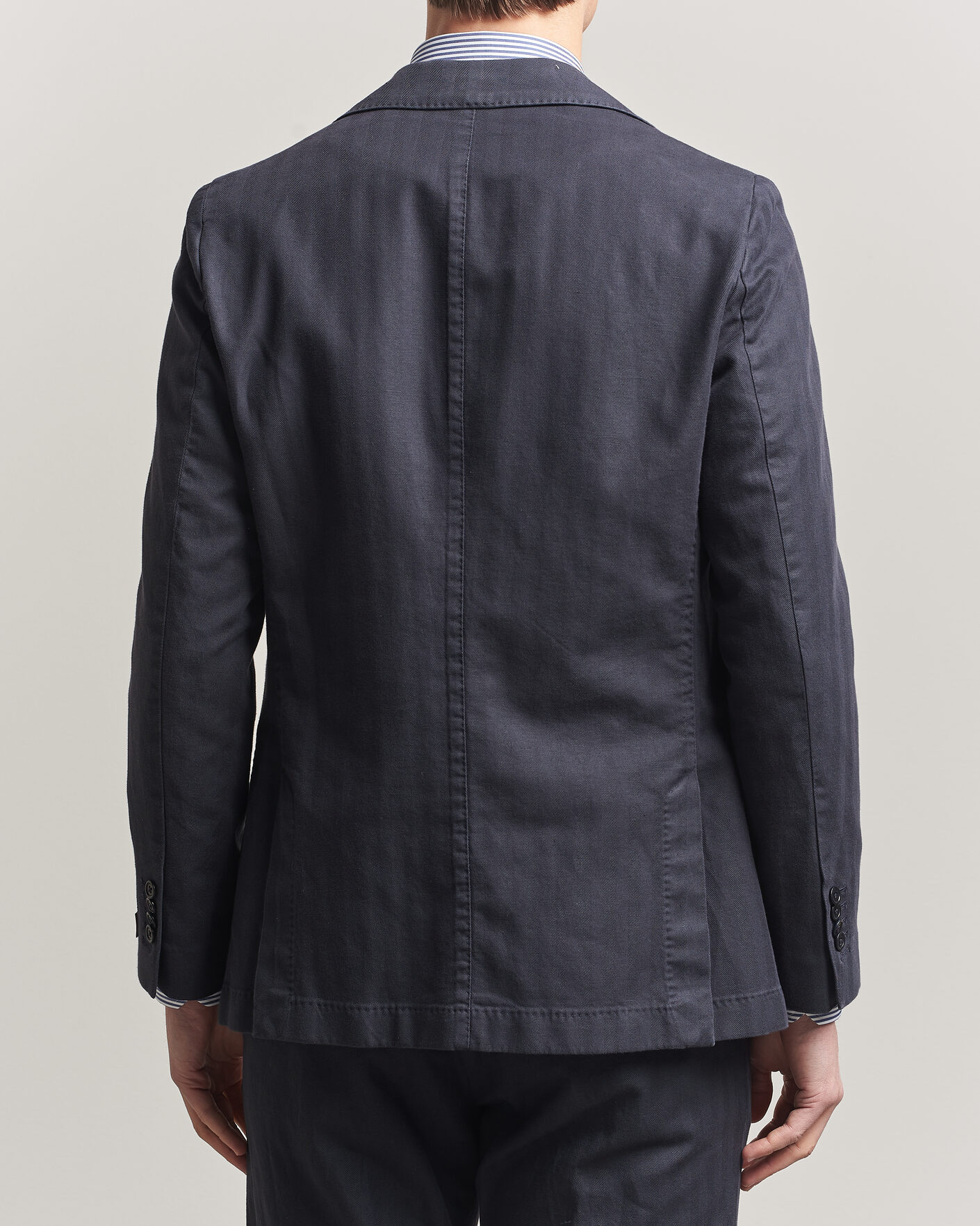 Mies | Pikkutakit | Morris | Washed Cotton Herringbone Blazer Navy