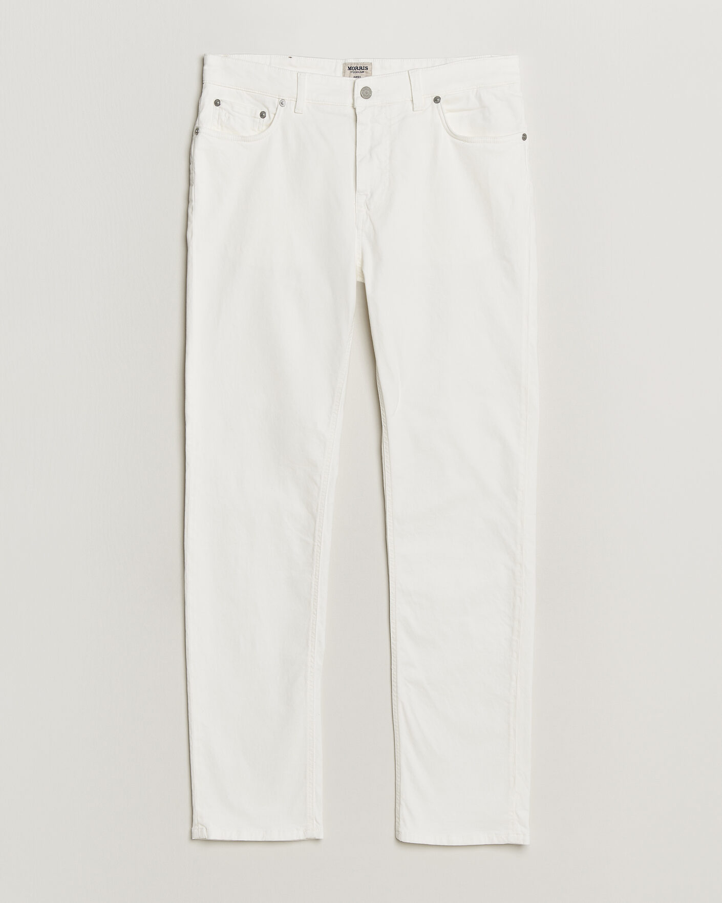 Mies | Housut | Morris | James Brushed 5-Pocket Jeans Off White