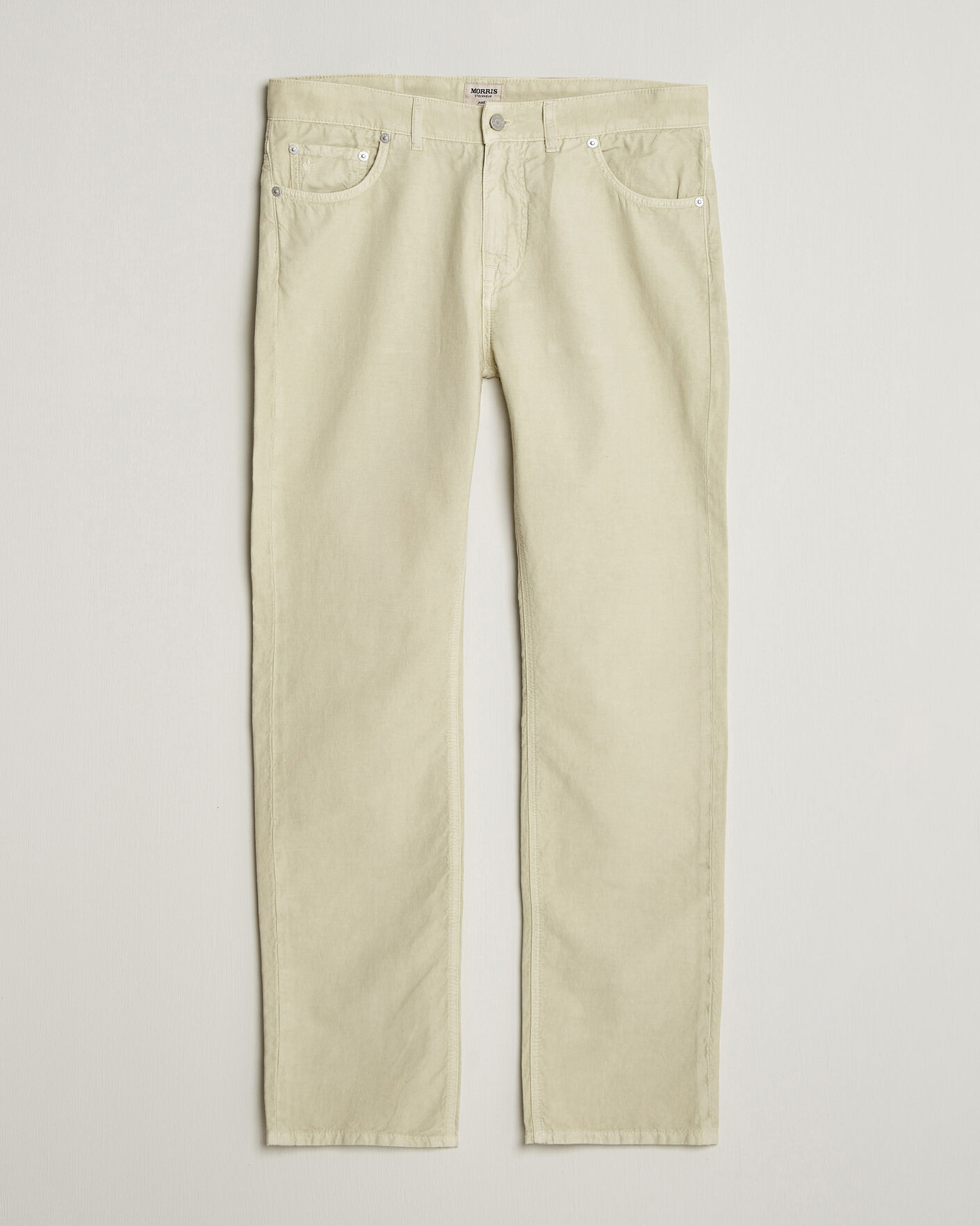 Mies | Housut | Morris | James Washed Linen 5-Pocket Pants Khaki