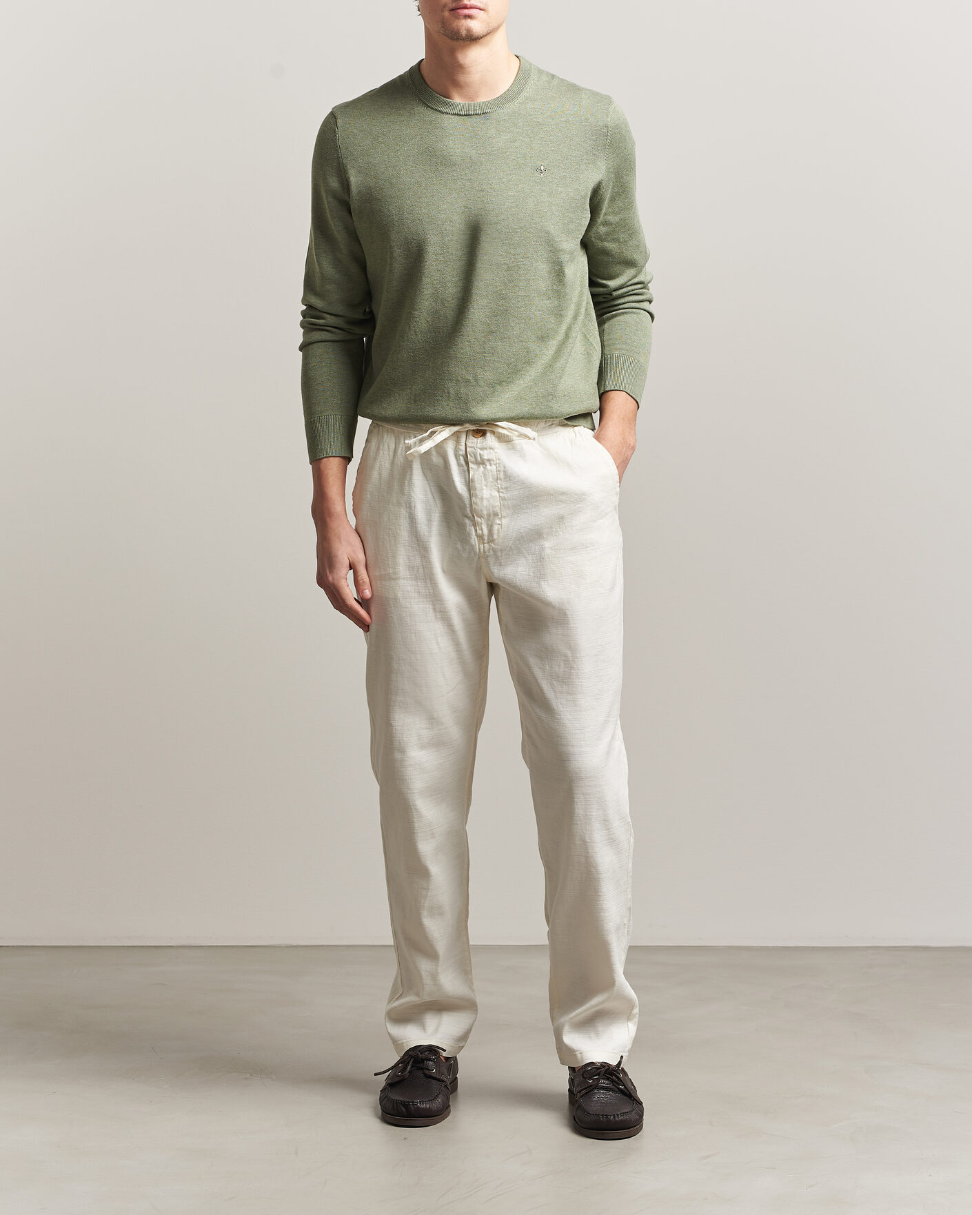 Mies | Housut | Morris | Fenix Linen Trousers Off White