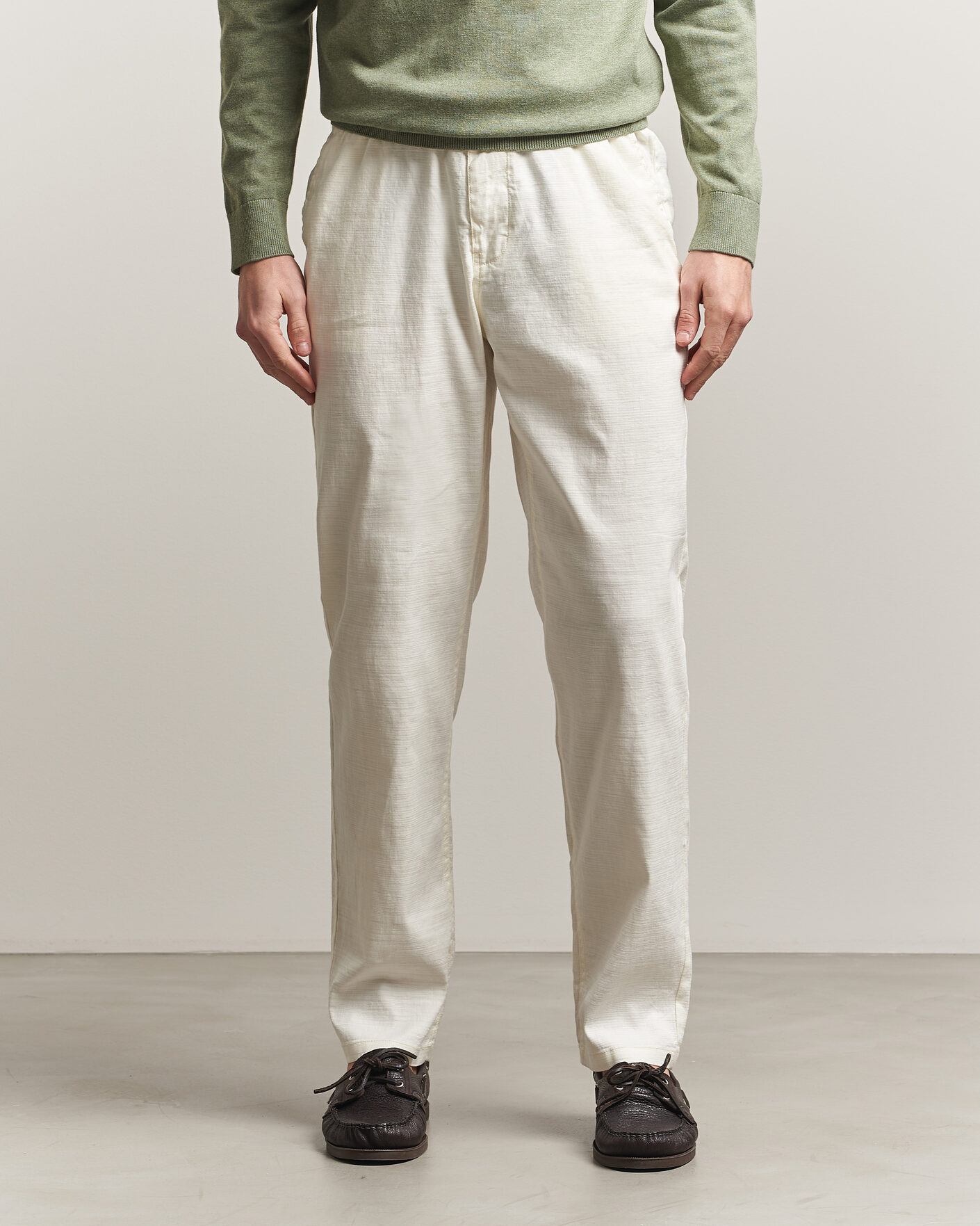 Mies | Housut | Morris | Fenix Linen Trousers Off White