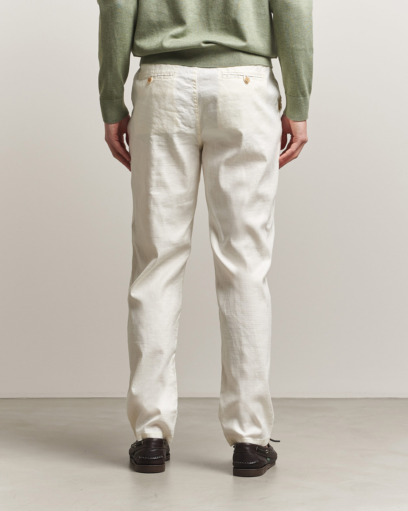 Mies | Housut | Morris | Fenix Linen Trousers Off White