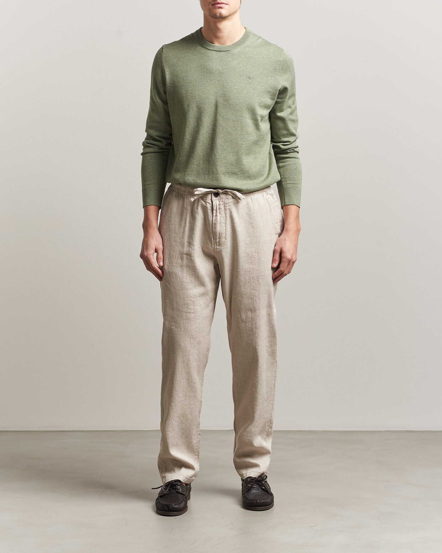 Mies | Housut | Morris | Fenix Linen Trousers Khaki