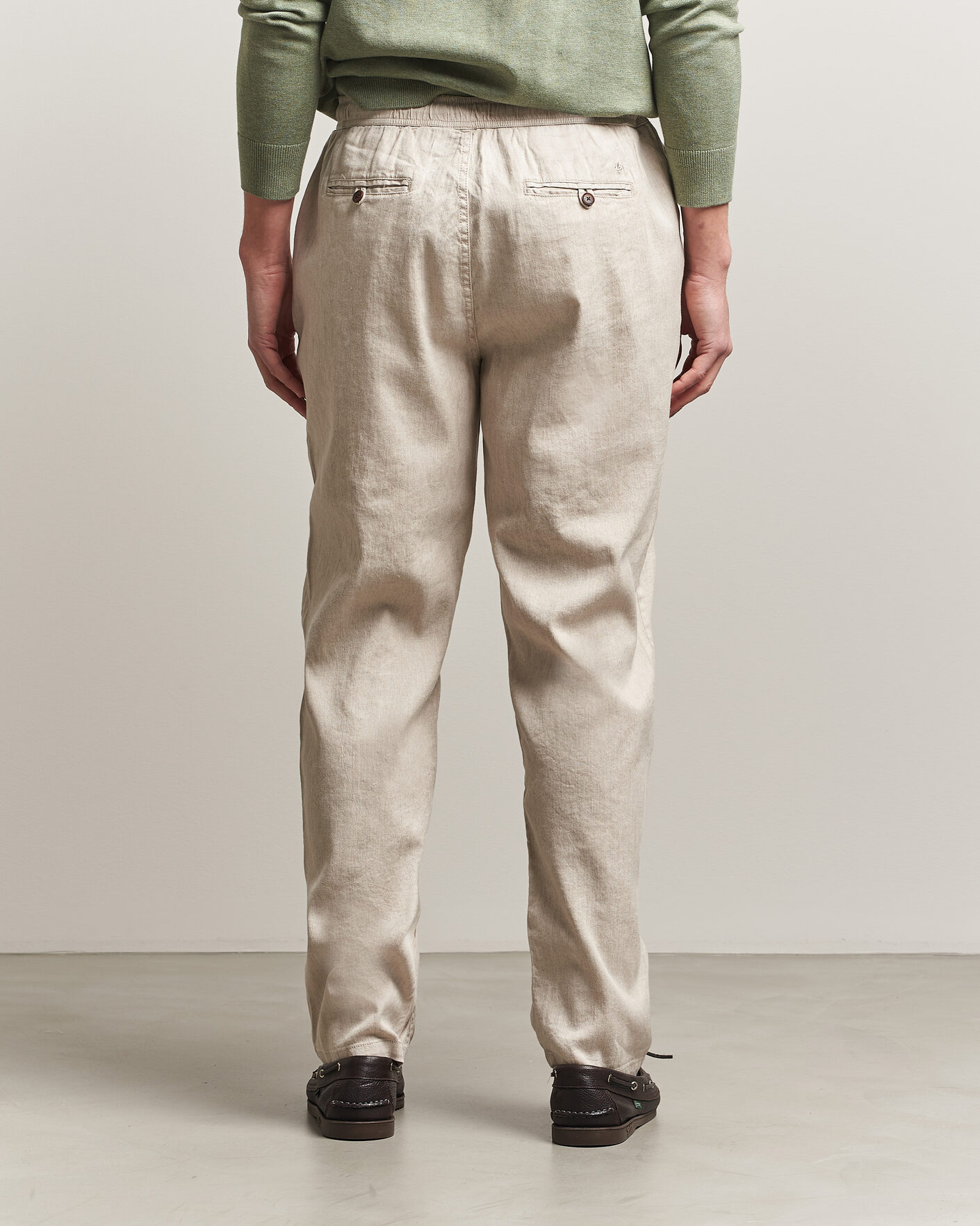 Mies | Housut | Morris | Fenix Linen Trousers Khaki
