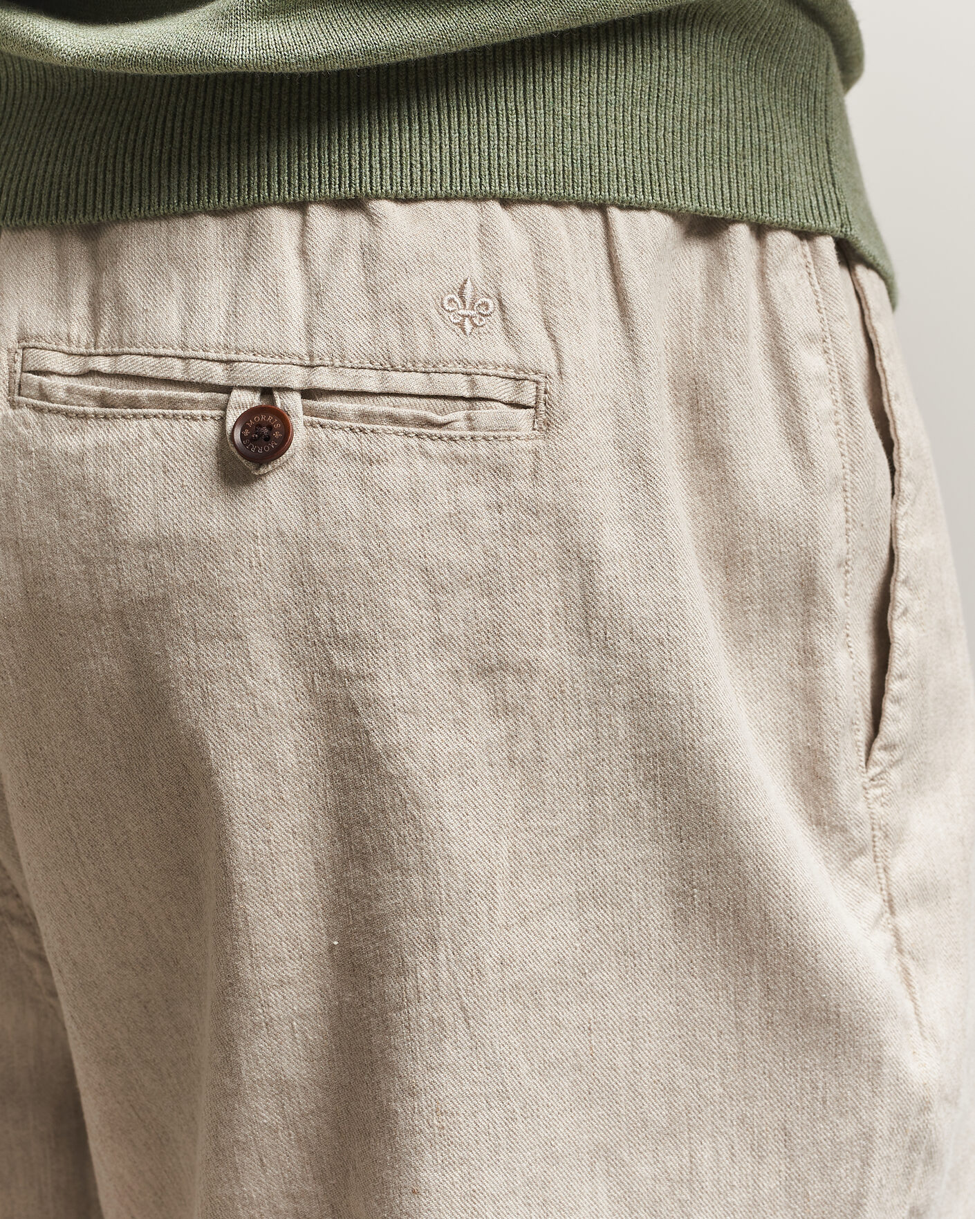 Mies | Housut | Morris | Fenix Linen Trousers Khaki