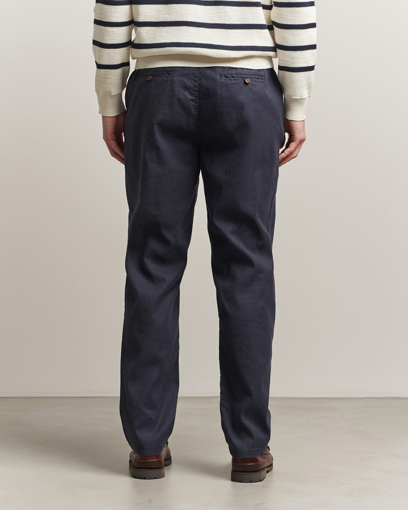Mies | Housut | Morris | Fenix Linen Trousers Navy