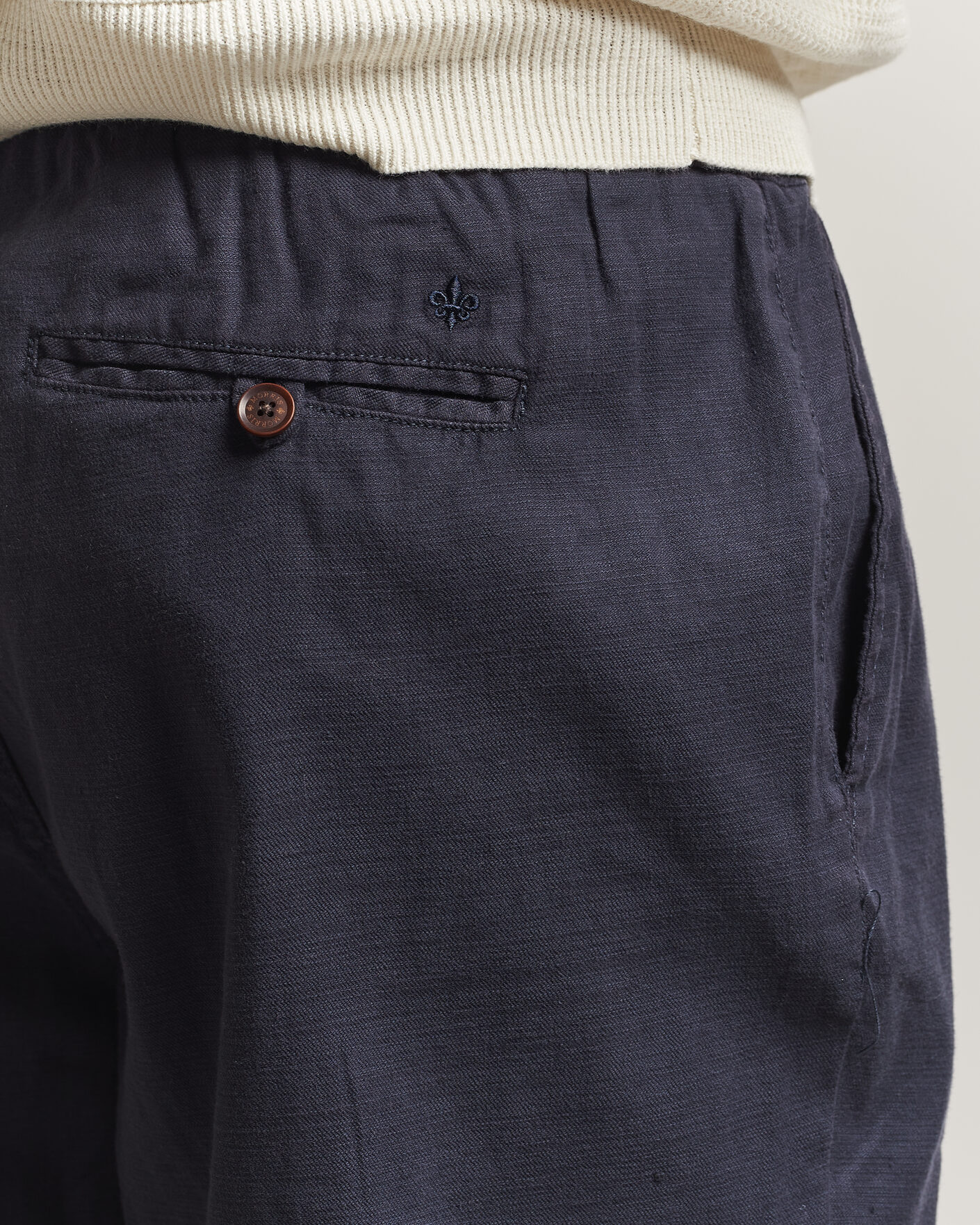 Mies | Housut | Morris | Fenix Linen Trousers Navy