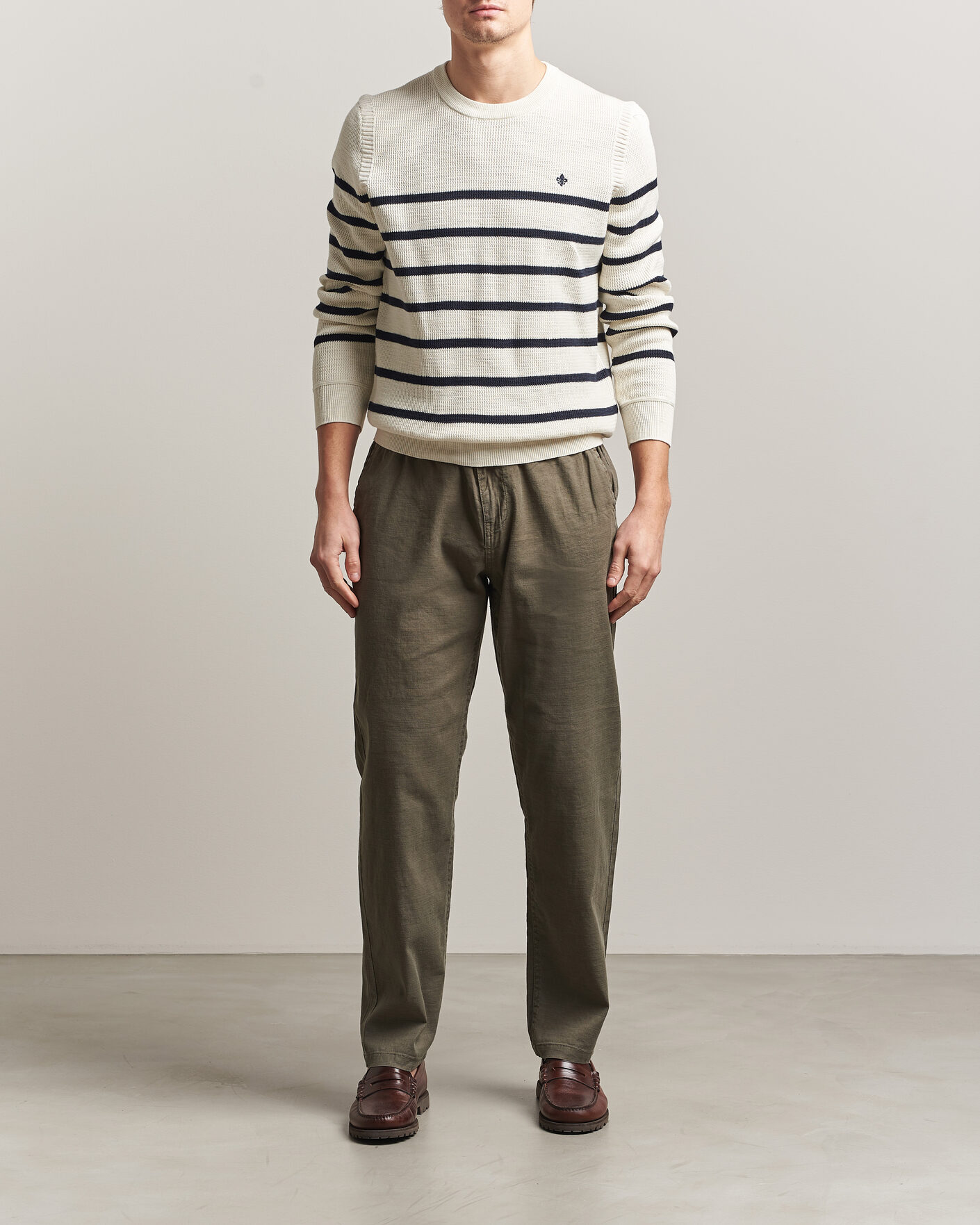 Mies | Housut | Morris | Fenix Linen Trousers Olive