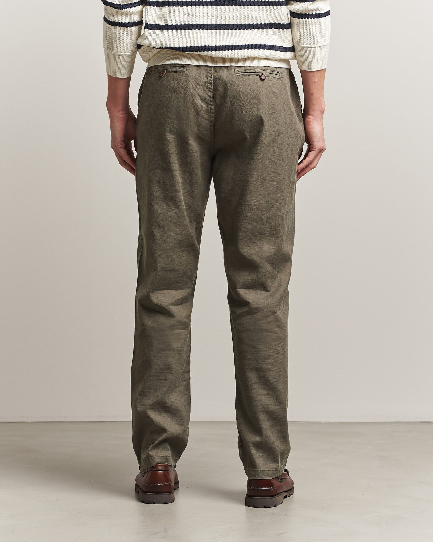 Mies | Housut | Morris | Fenix Linen Trousers Olive