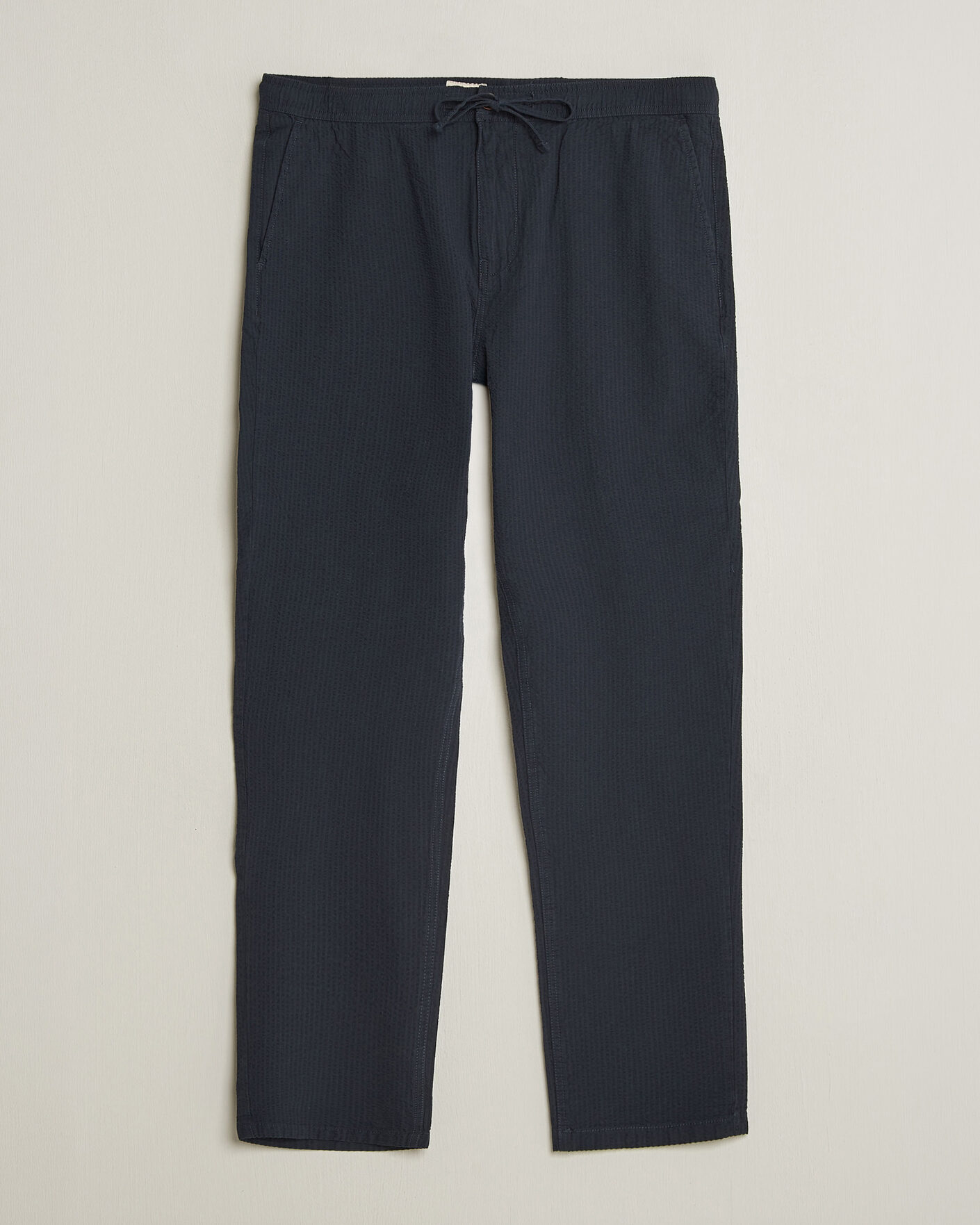 Mies | Housut | Morris | Fenix Seersucker Trousers Dark Blue