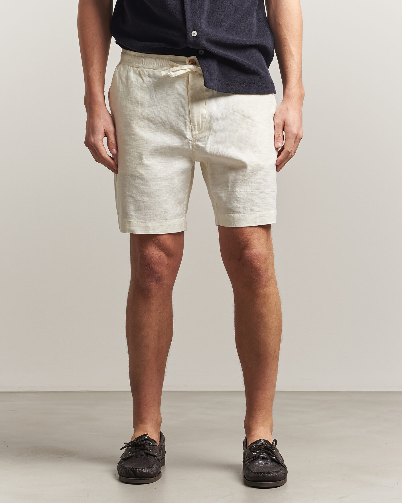 Mies | Shortsit | Morris | Fenix Linen Shorts Off White