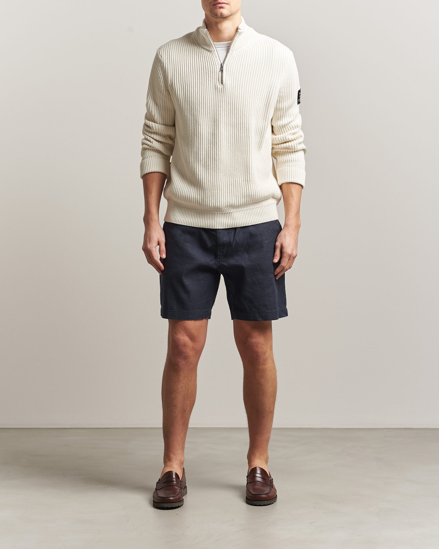 Mies | Shortsit | Morris | Fenix Linen Shorts Dark Blue