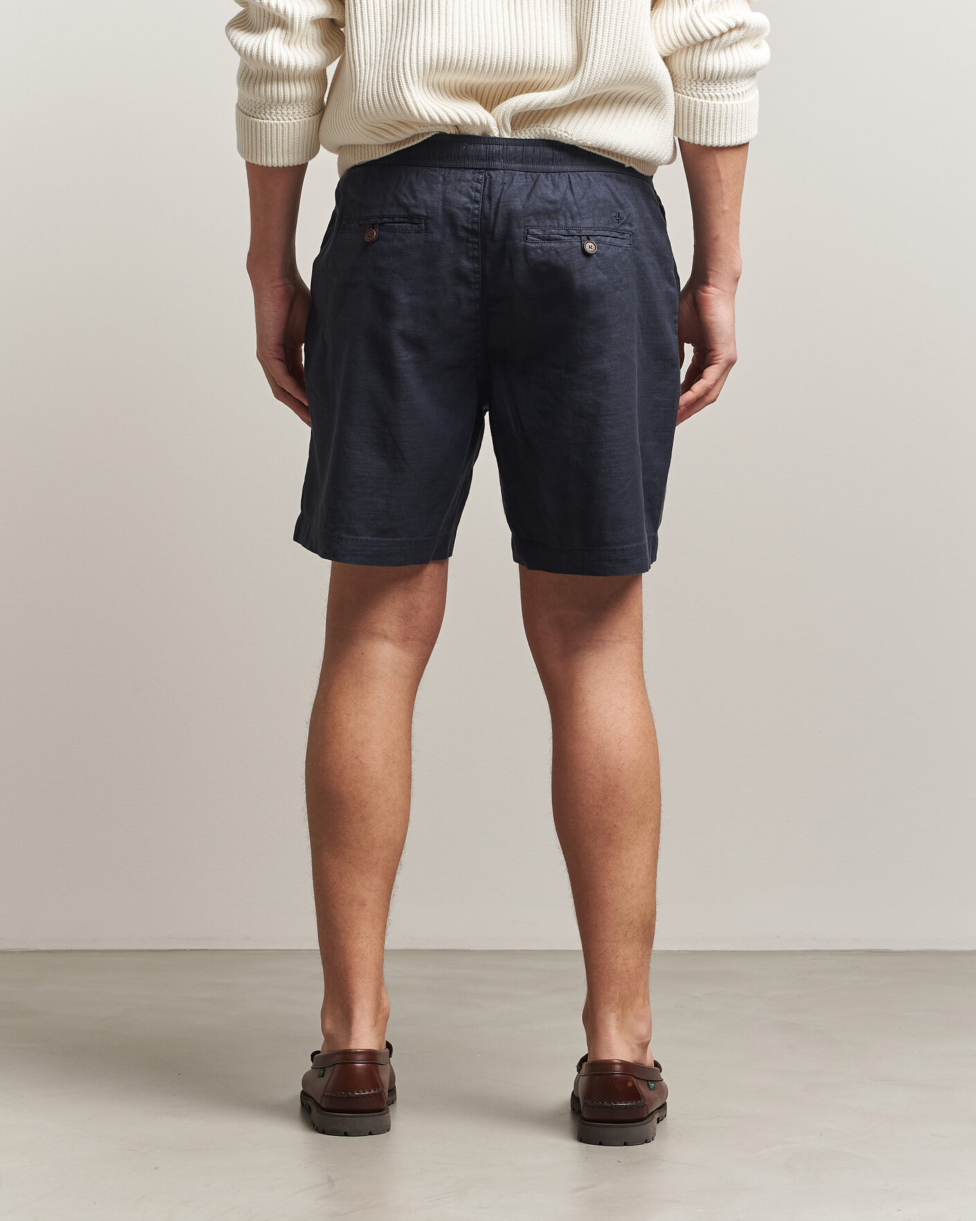 Mies | Shortsit | Morris | Fenix Linen Shorts Dark Blue