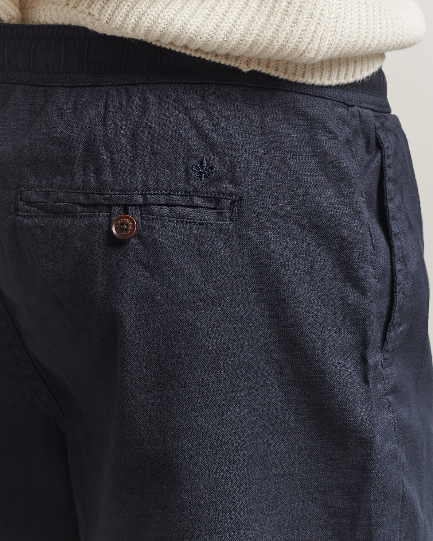Mies | Shortsit | Morris | Fenix Linen Shorts Dark Blue