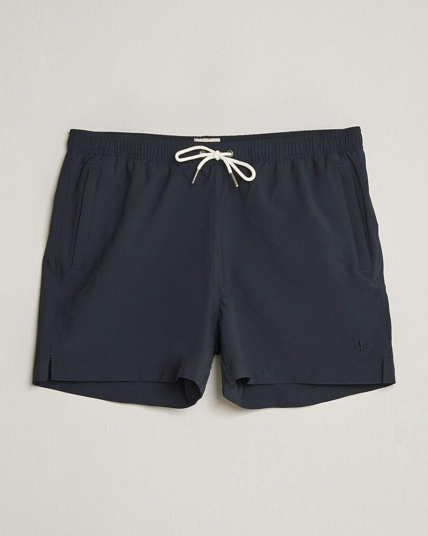 Mies | Uimahousut | Morris | Seersucker Bathing Trunks Dark Blue