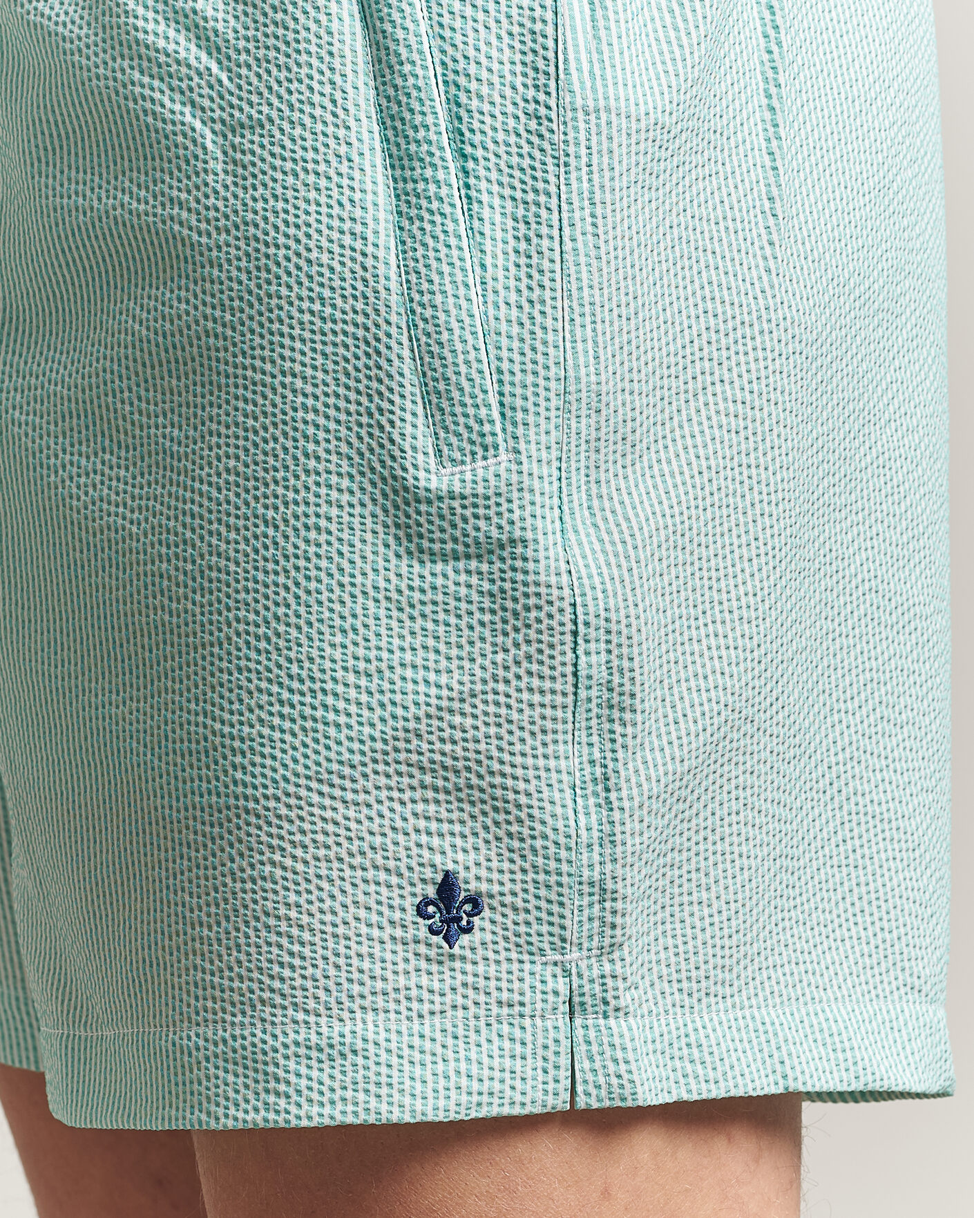 Mies | Uimahousut | Morris | Seersucker Bathing Trunks Green