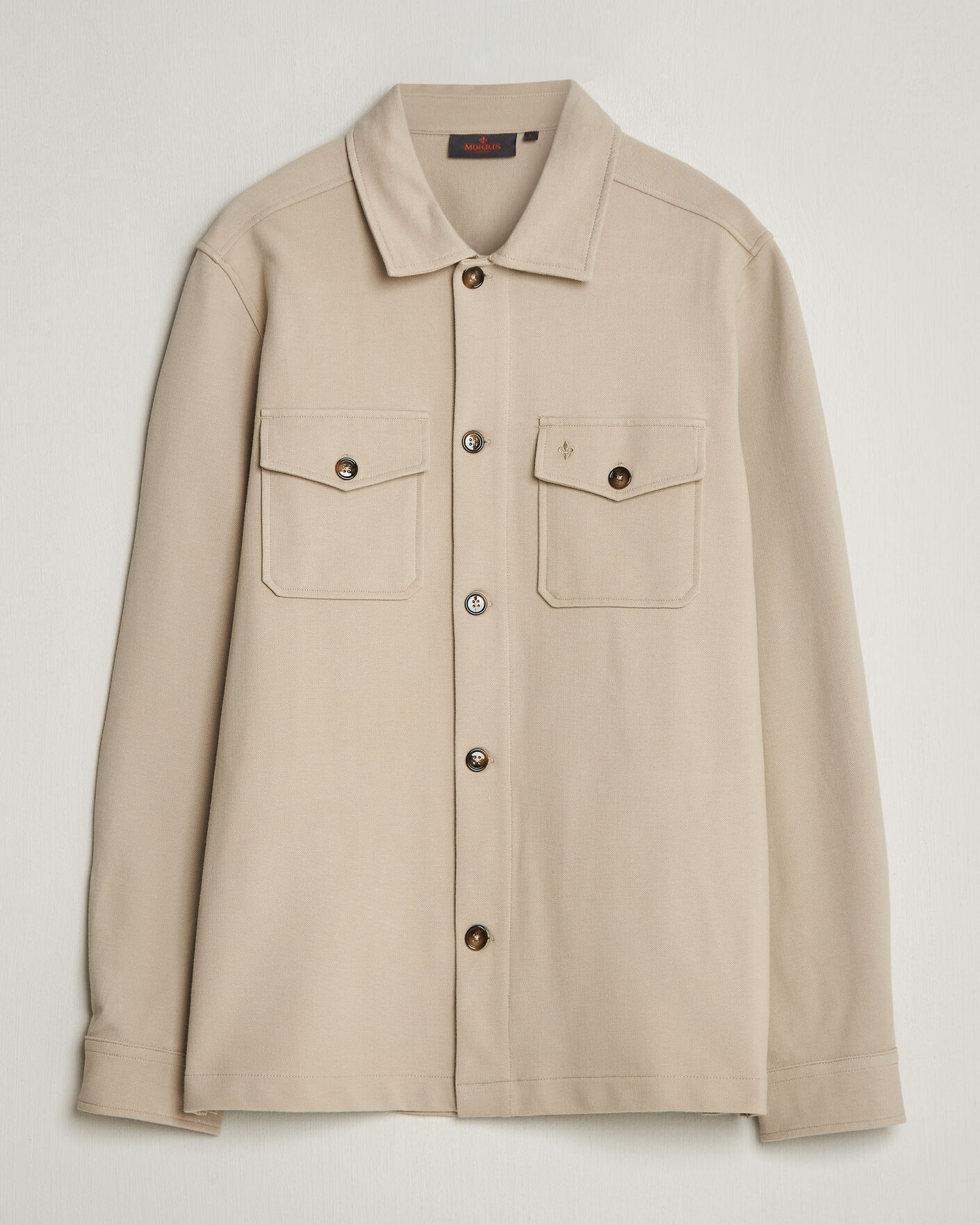 Mies | Kauluspaidat | Morris | Andrew Jersey Overshirt Khaki