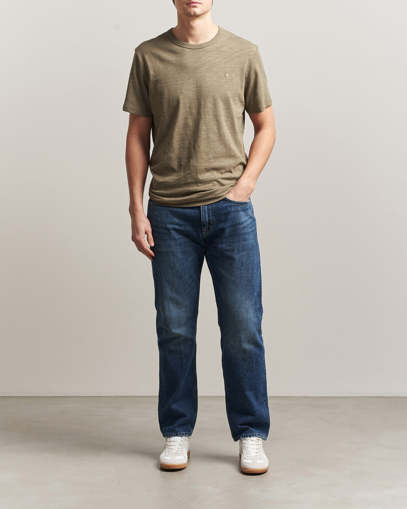 Mies | T-paidat | Morris | Watson Slub T-Shirt Olive