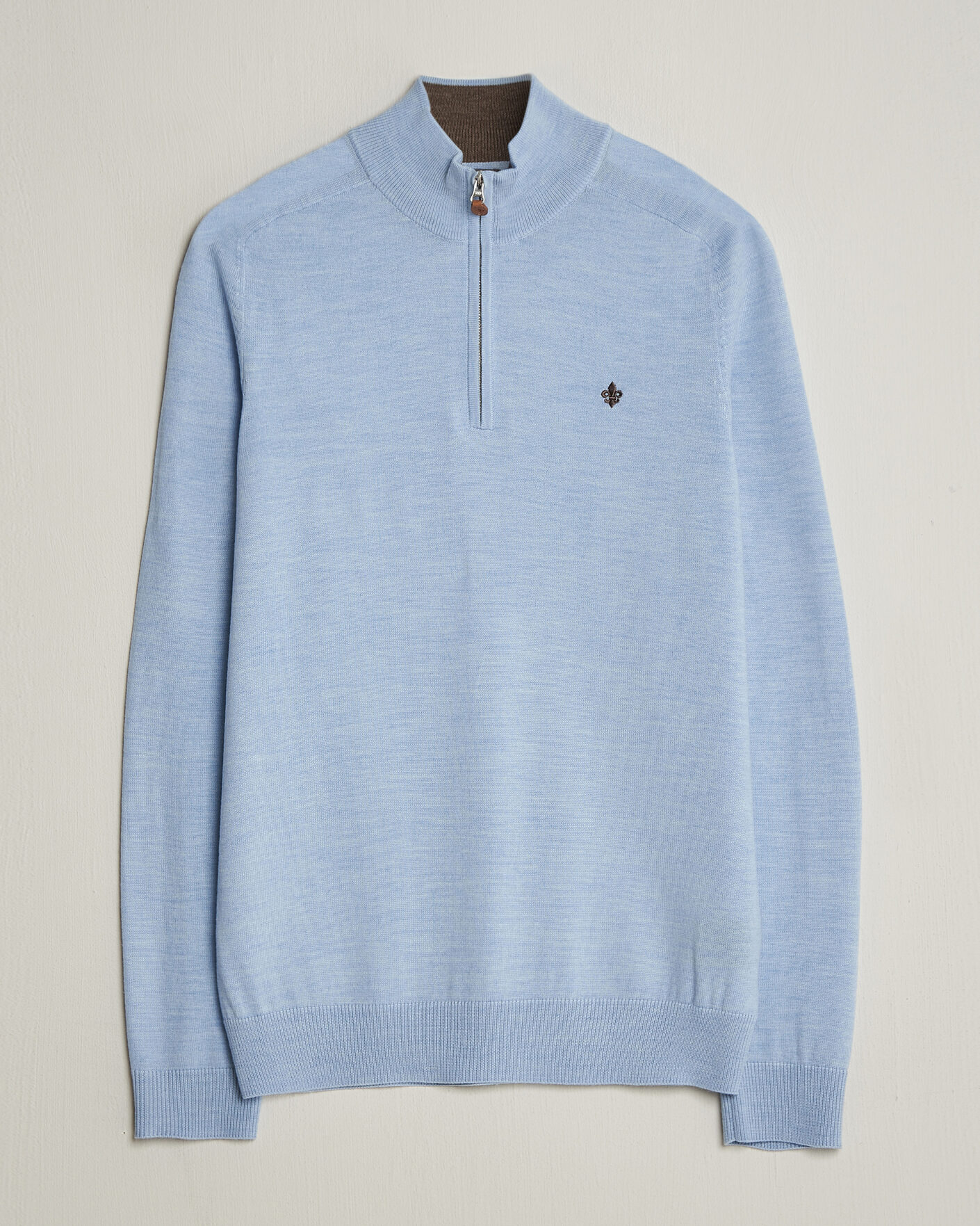 Mies | Puserot | Morris | John Merino Half-Zip Light Blue