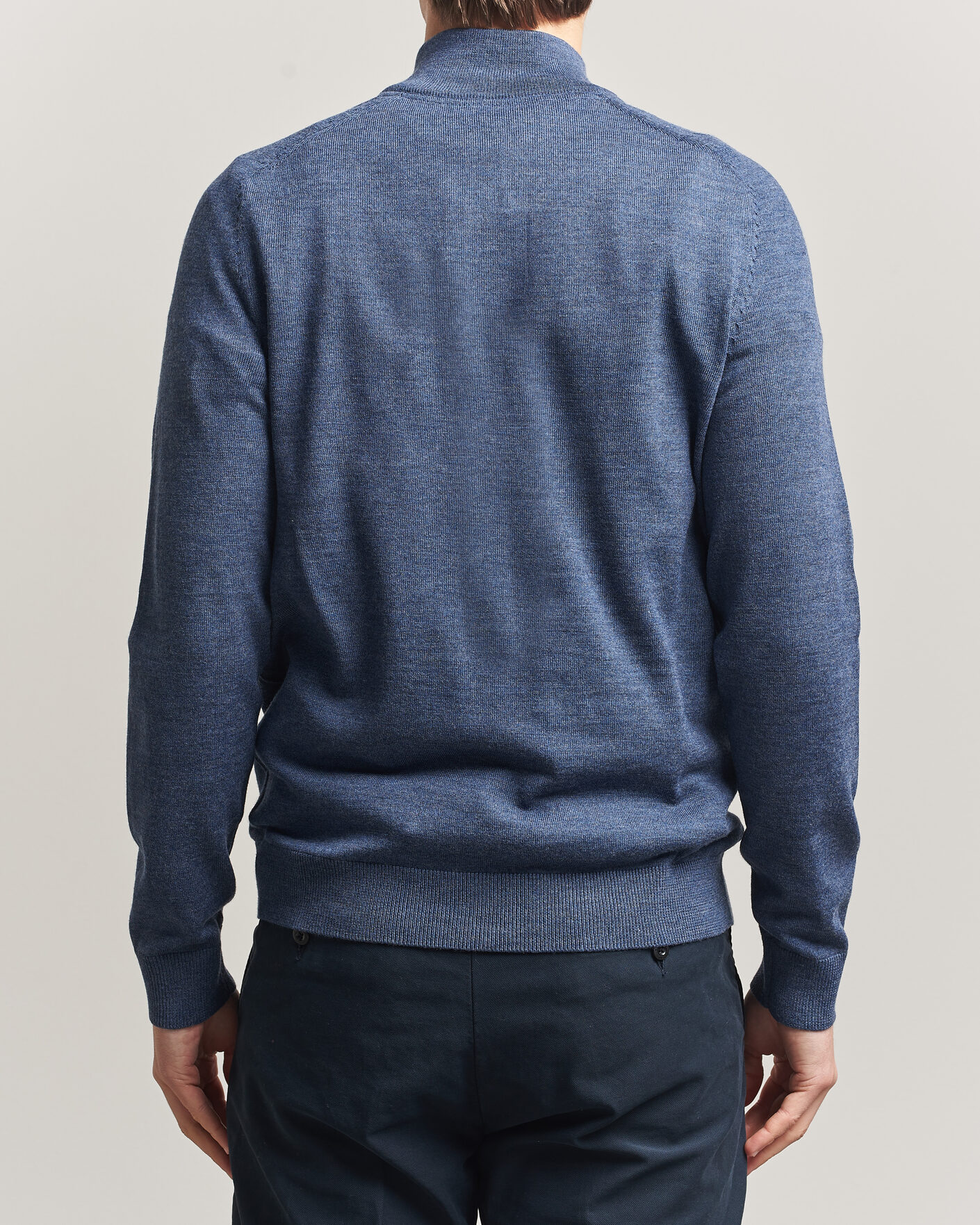 Mies | Puserot | Morris | John Merino Half-Zip Blue