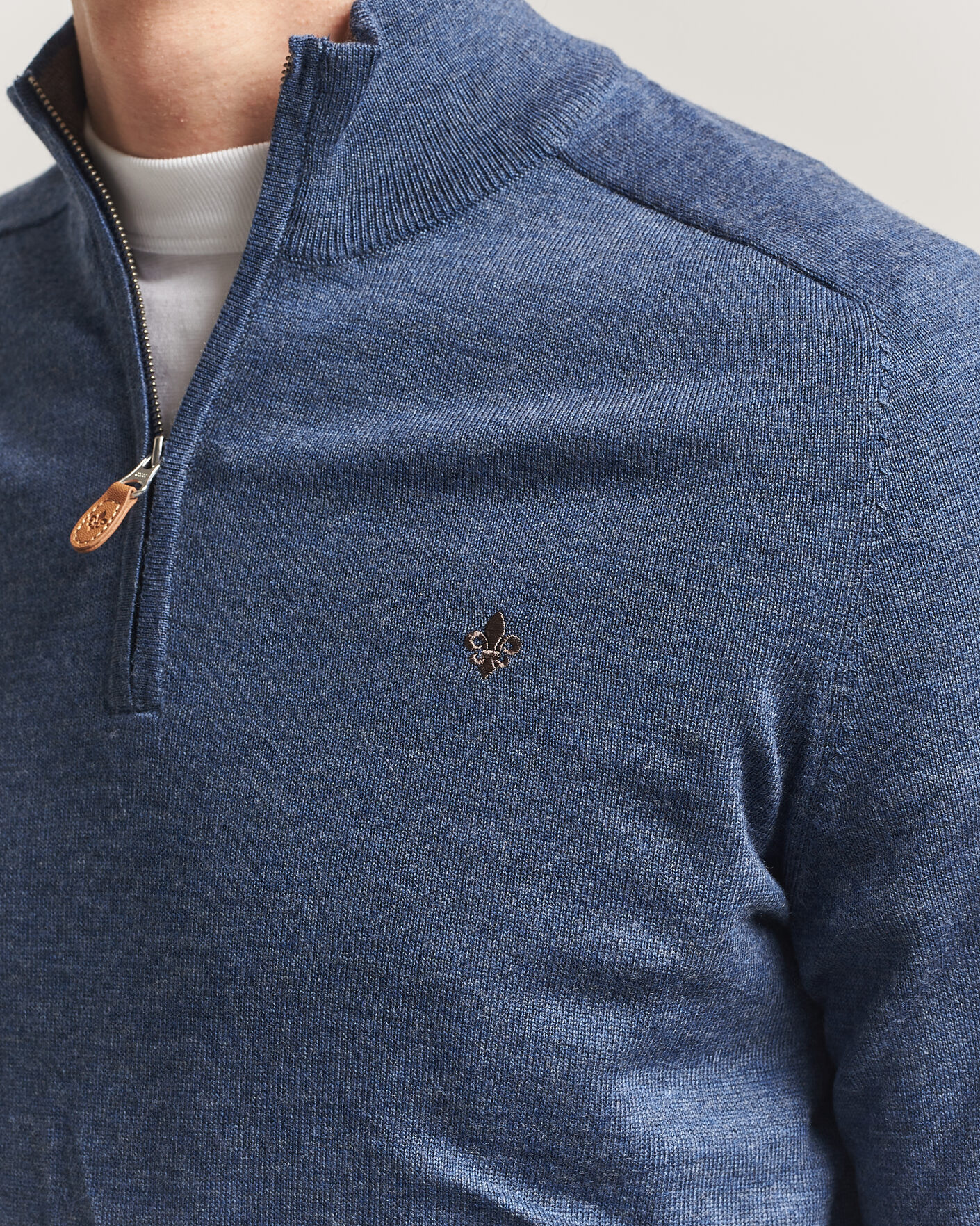 Mies | Puserot | Morris | John Merino Half-Zip Blue