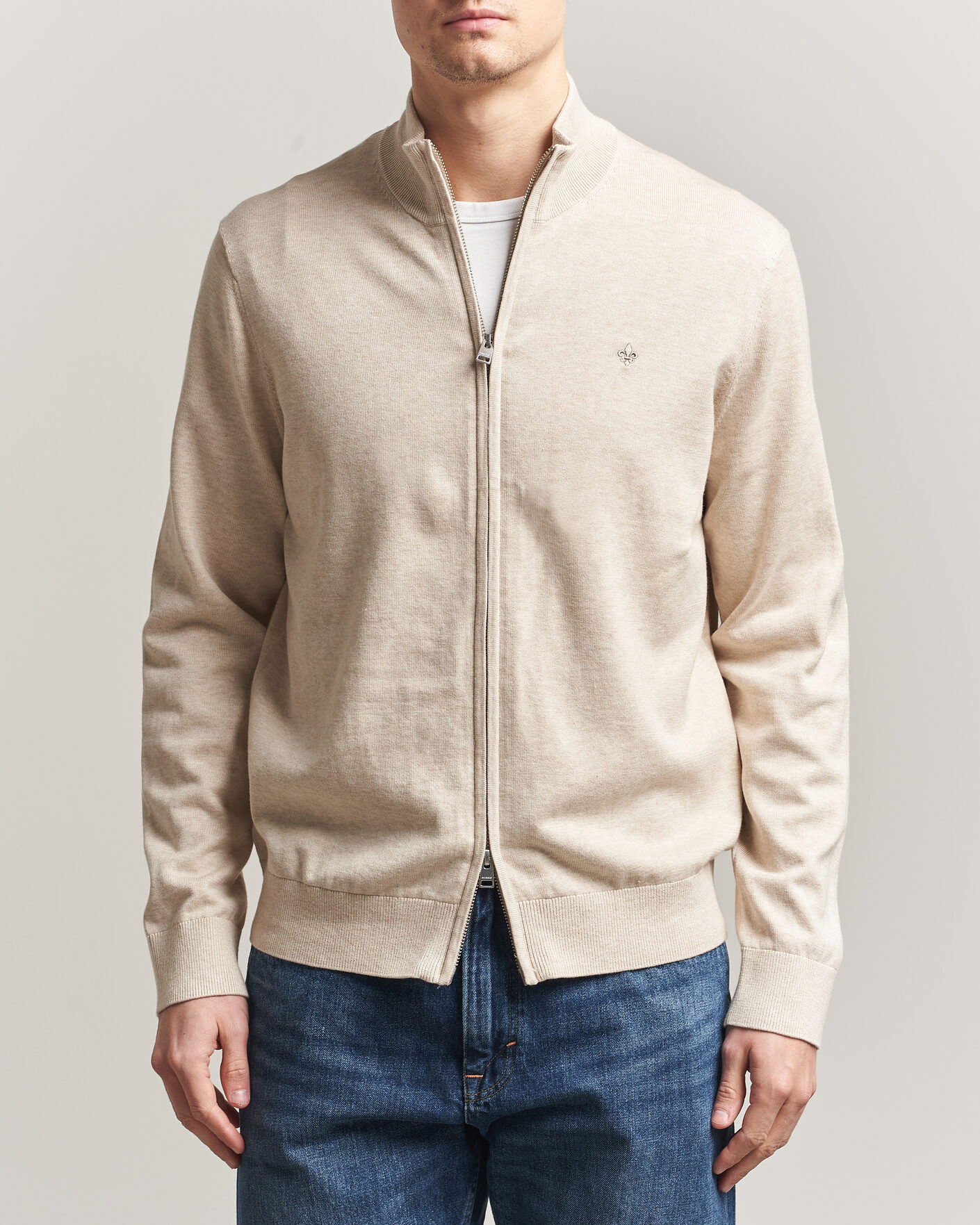 Mies | Puserot | Morris | Riley Zip Cardigan Khaki