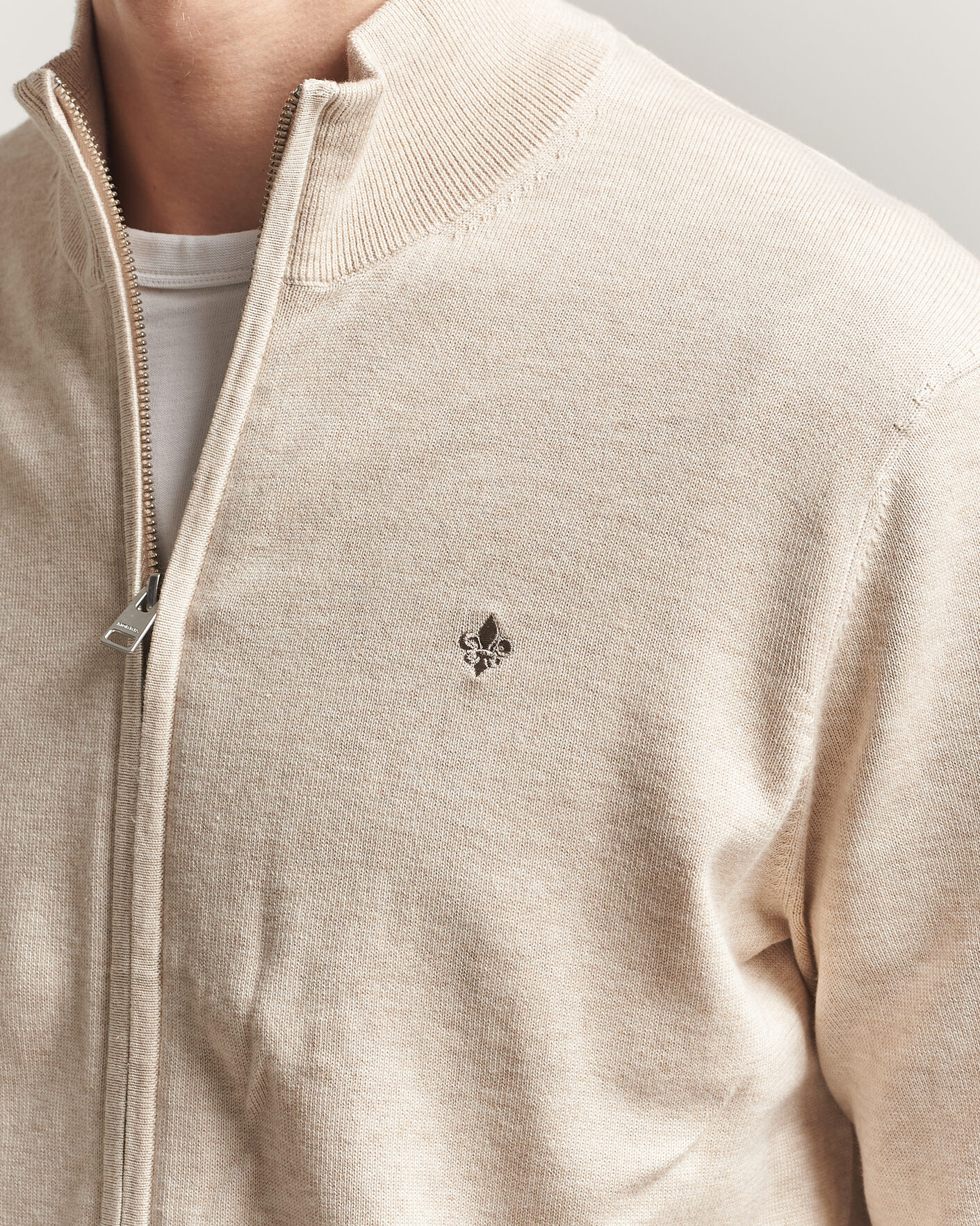 Mies | Puserot | Morris | Riley Zip Cardigan Khaki