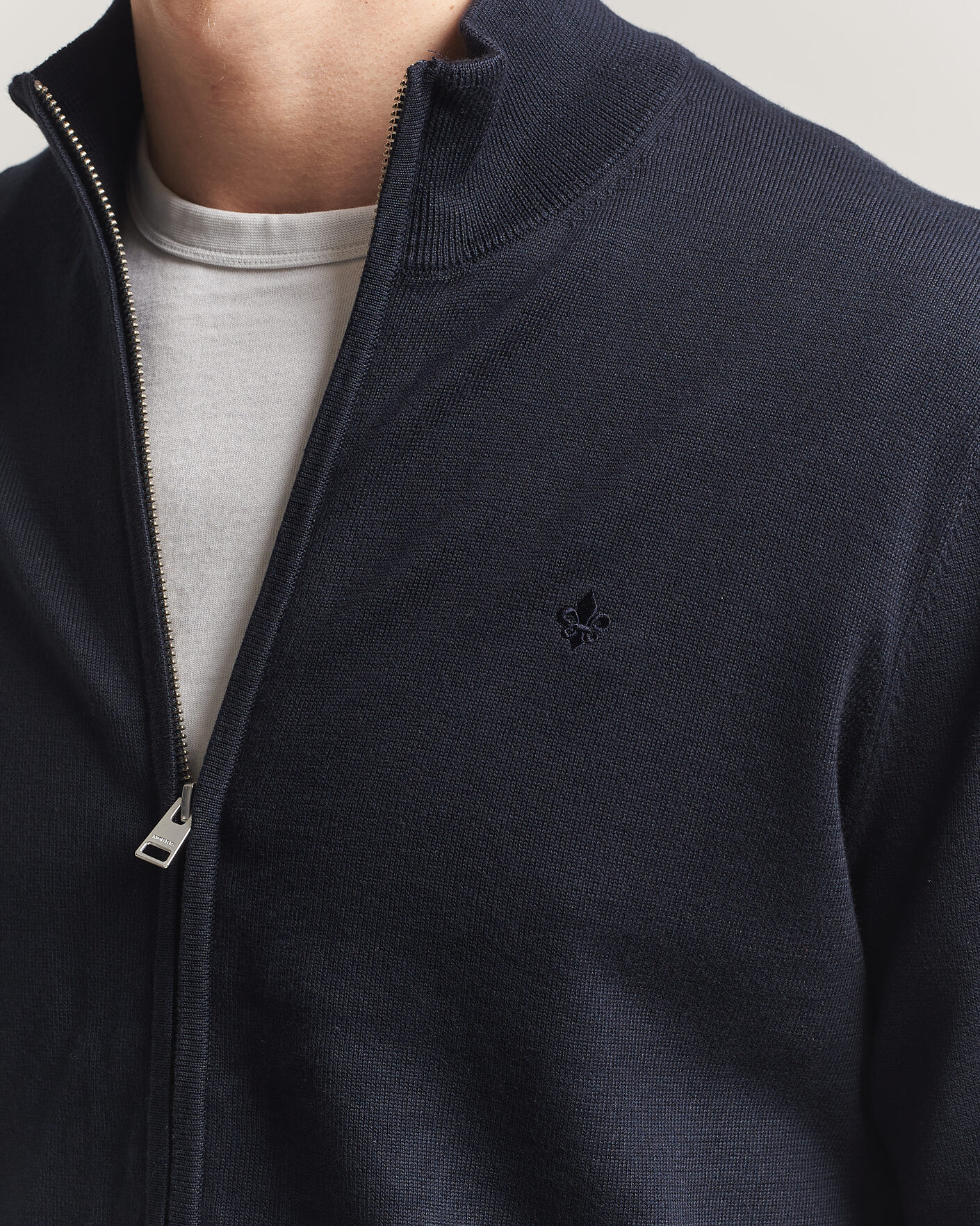 Mies | Puserot | Morris | Riley Zip Cardigan Navy