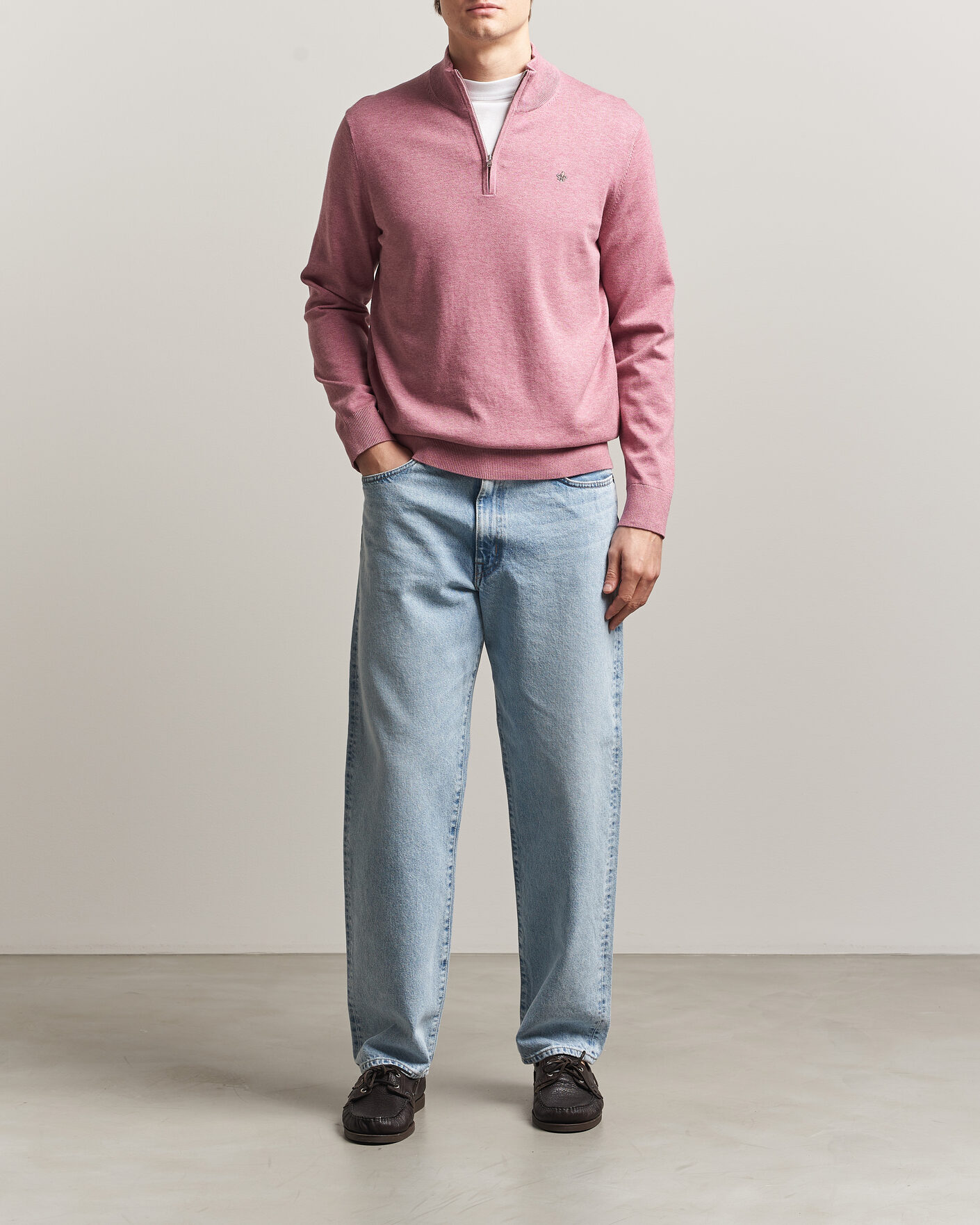 Mies | Puserot | Morris | Riley Half-Zip Pink