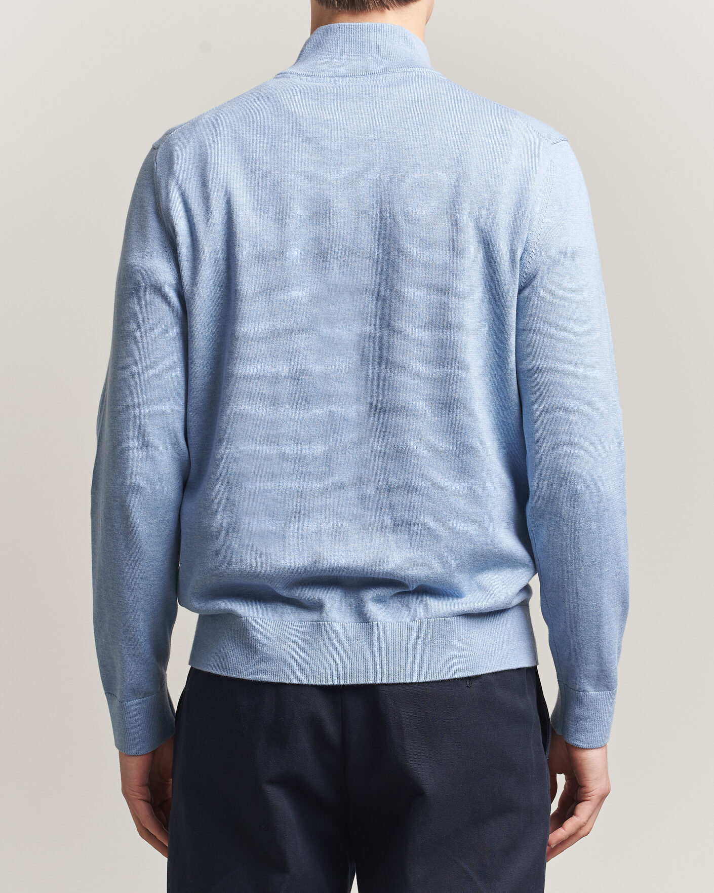 Mies | Puserot | Morris | Riley Half-Zip Light Blue