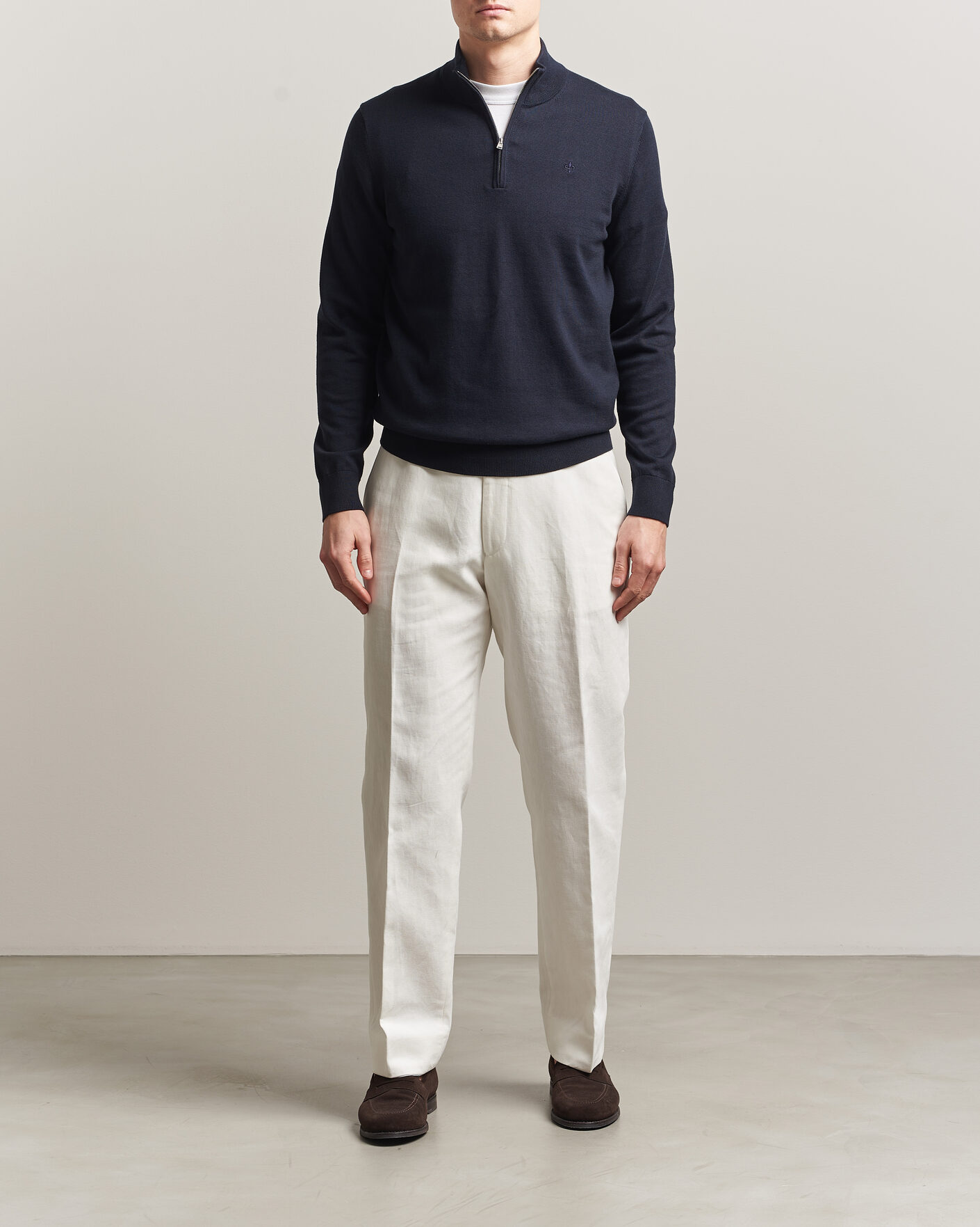 Mies | Puserot | Morris | Riley Half-Zip Navy