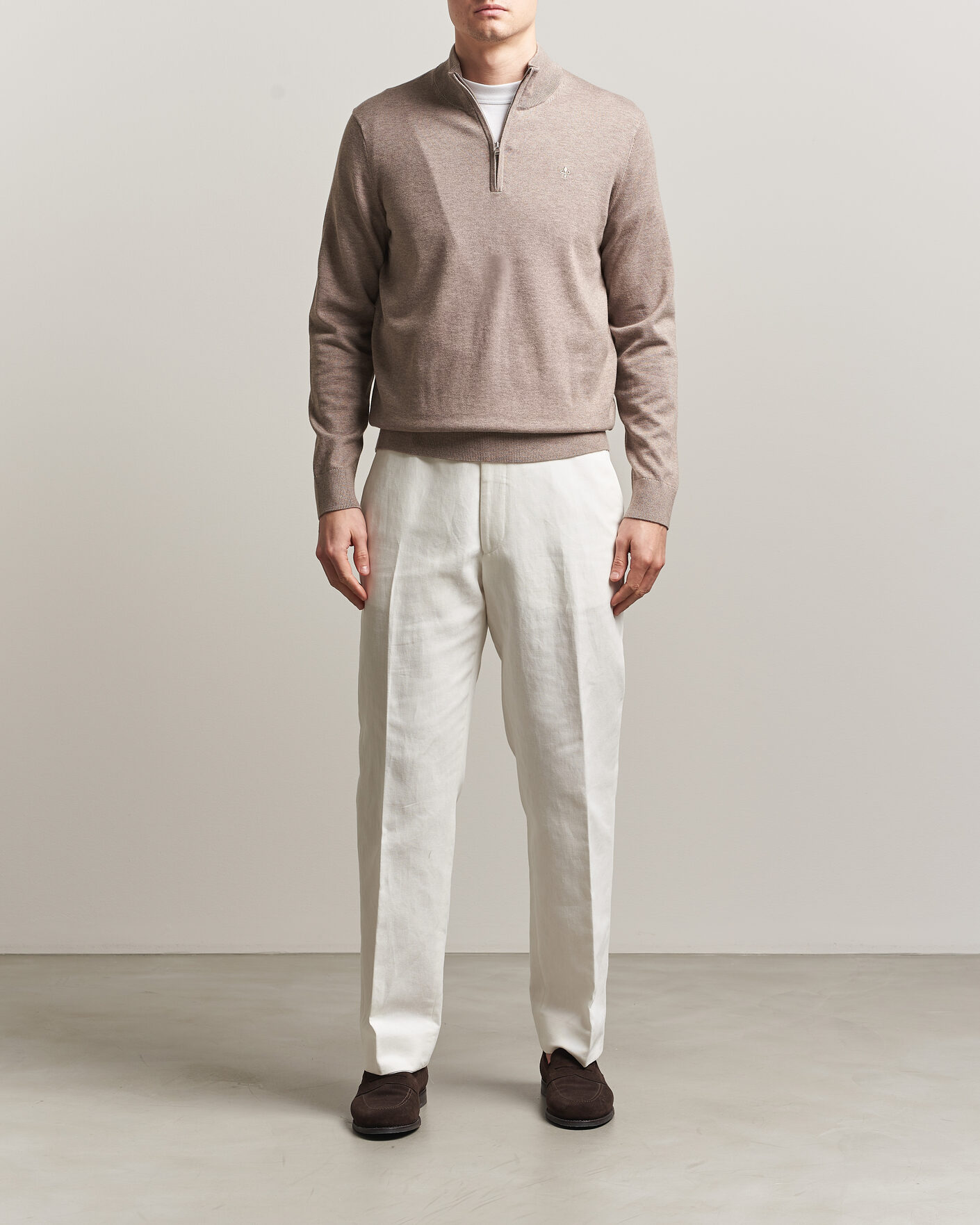 Mies | Puserot | Morris | Riley Half-Zip Brown