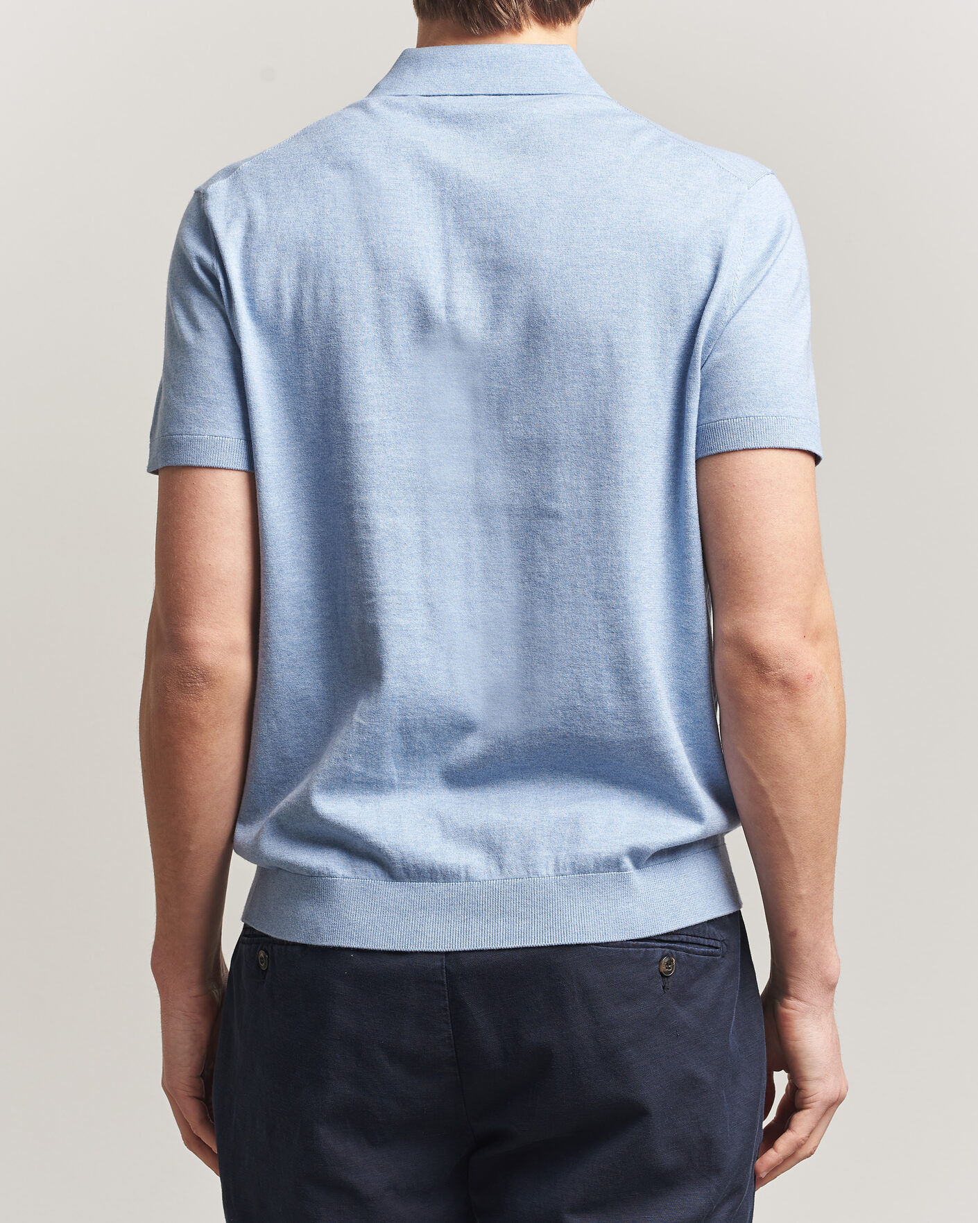 Mies | Pikeet | Morris | Riley Short Sleeve Polo Light Blue