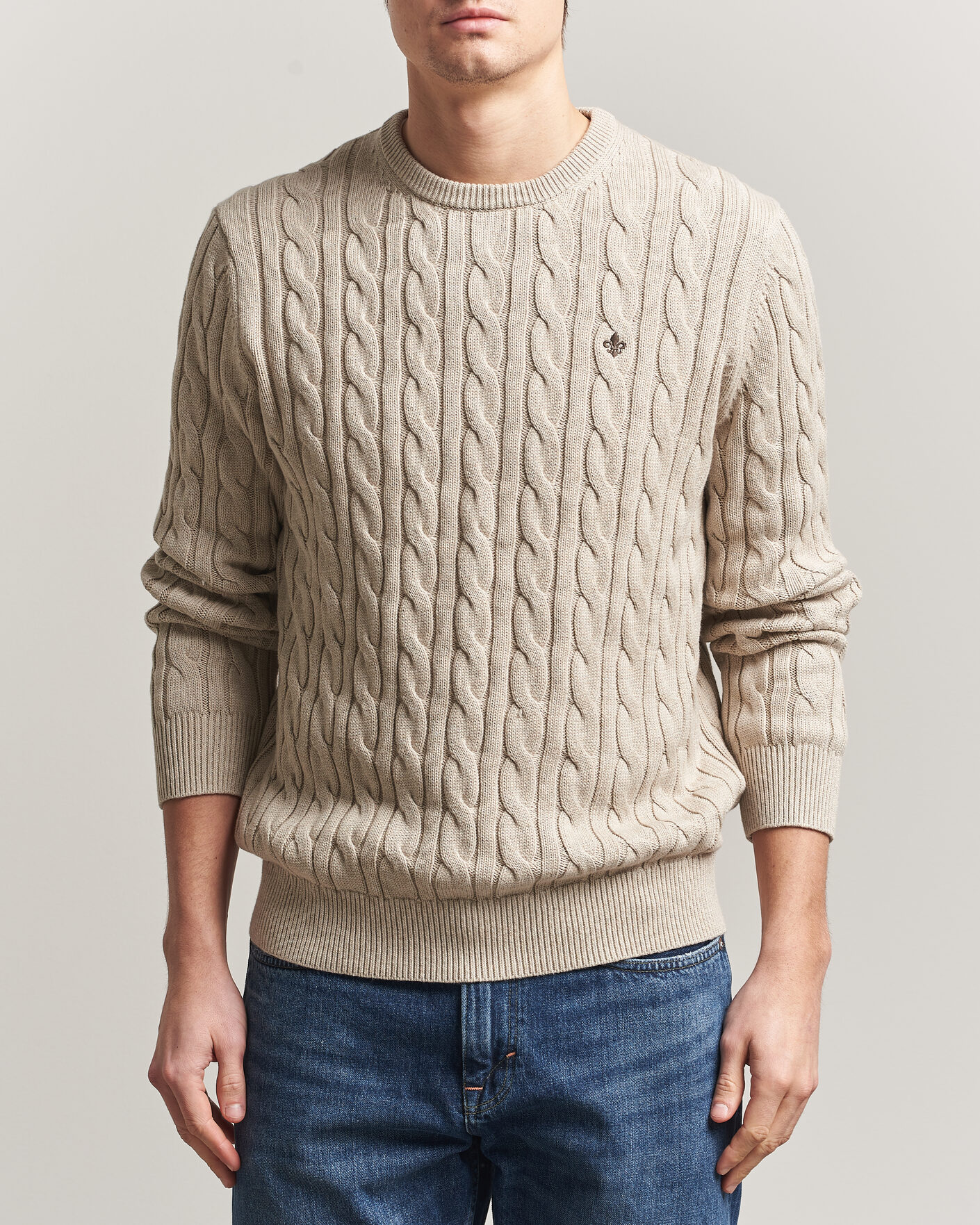 Mies | Puserot | Morris | Ethan Cable Oneck Khaki