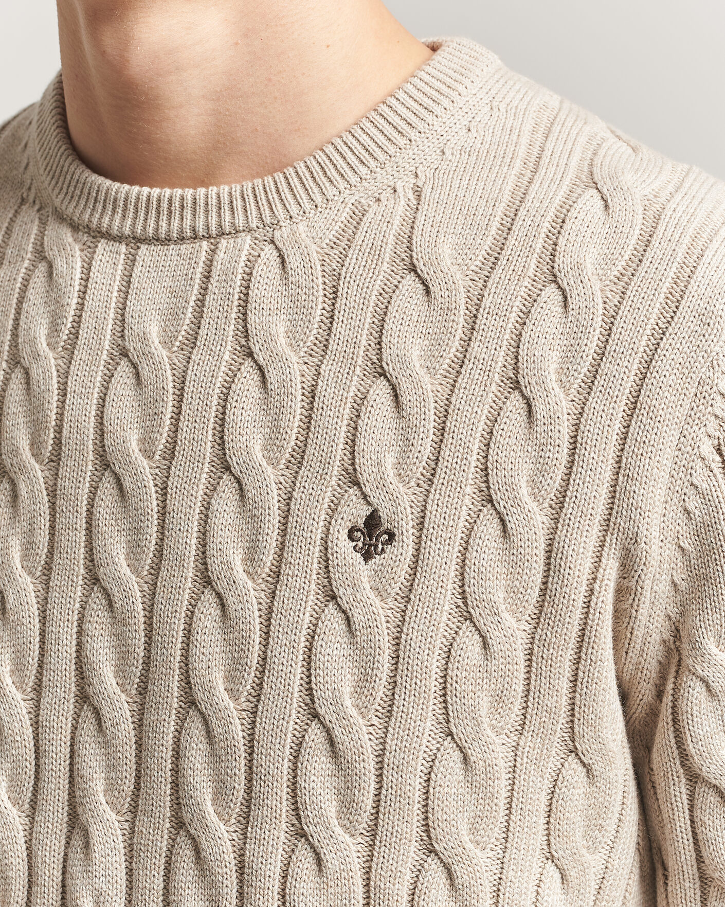 Mies | Puserot | Morris | Ethan Cable Oneck Khaki
