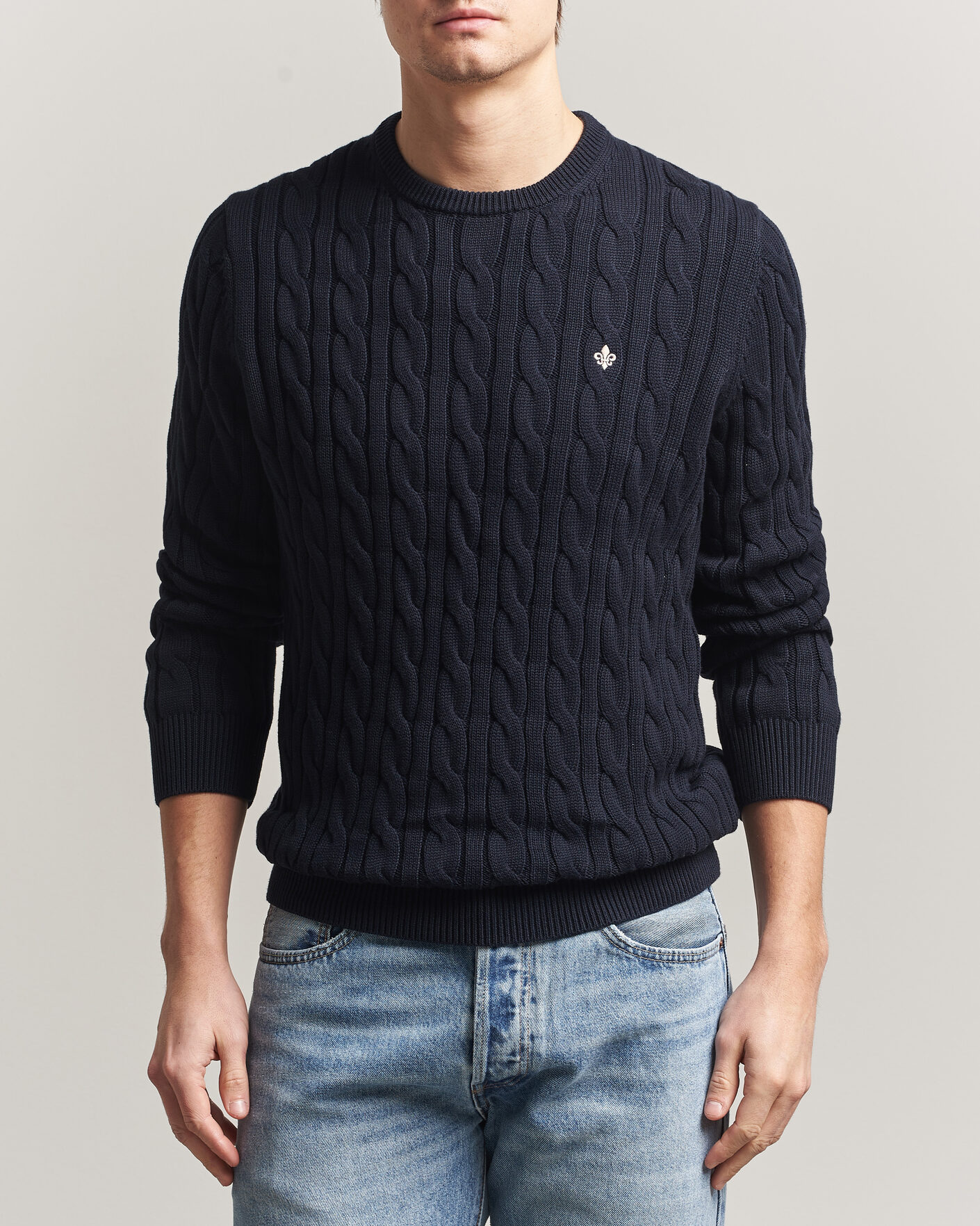 Mies | Puserot | Morris | Ethan Cable Oneck Navy