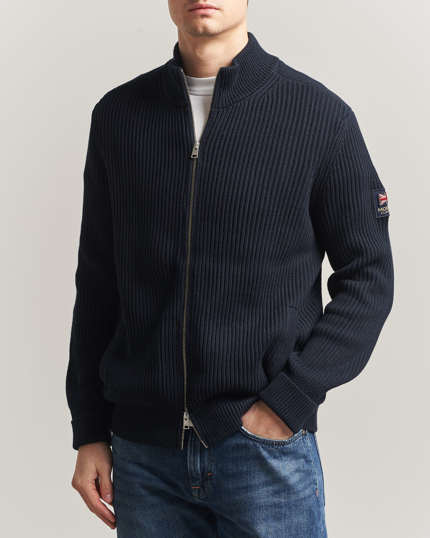 Mies | Puserot | Morris | Brenton Full-Zip Cardigan Navy