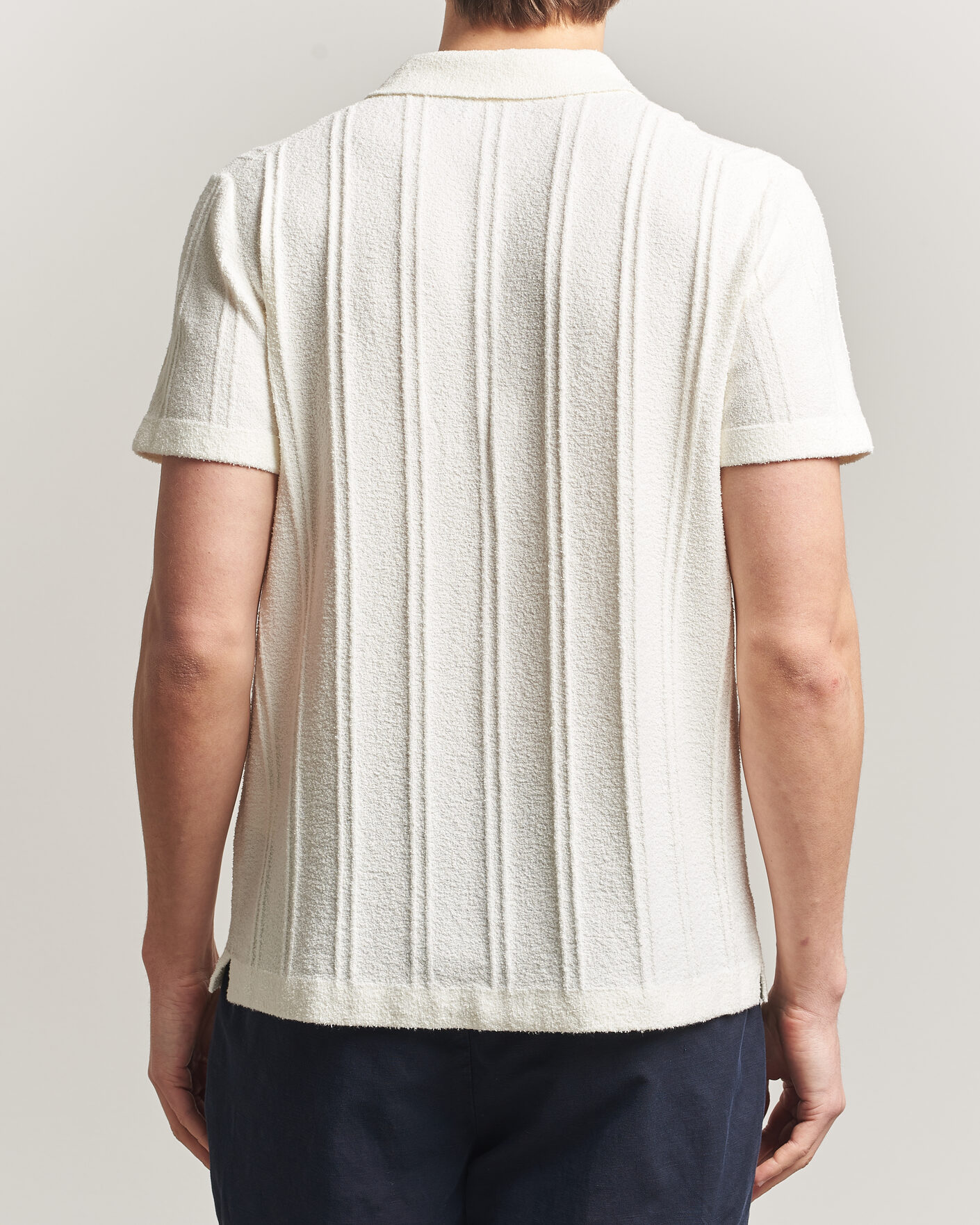 Mies | Kauluspaidat | Morris | Clayton Knitted Short Sleeve Shirt Off White