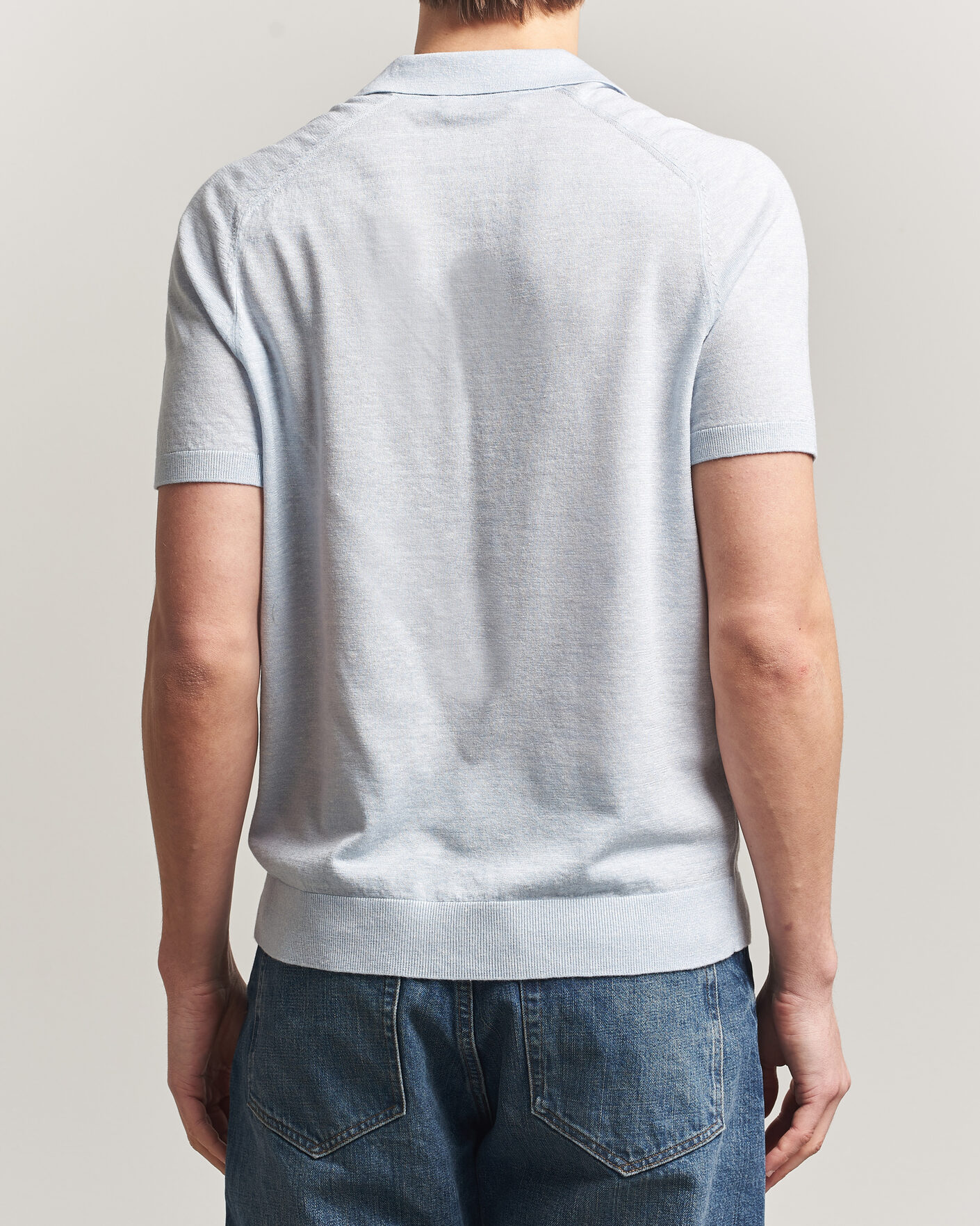 Mies | Pikeet | Morris | Colin Short Sleeve Polo Shirt Light Blue
