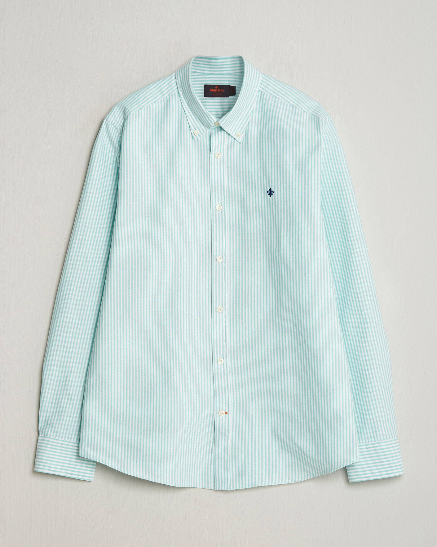 Mies | Kauluspaidat | Morris | Douglas Striped Oxford Shirt Green