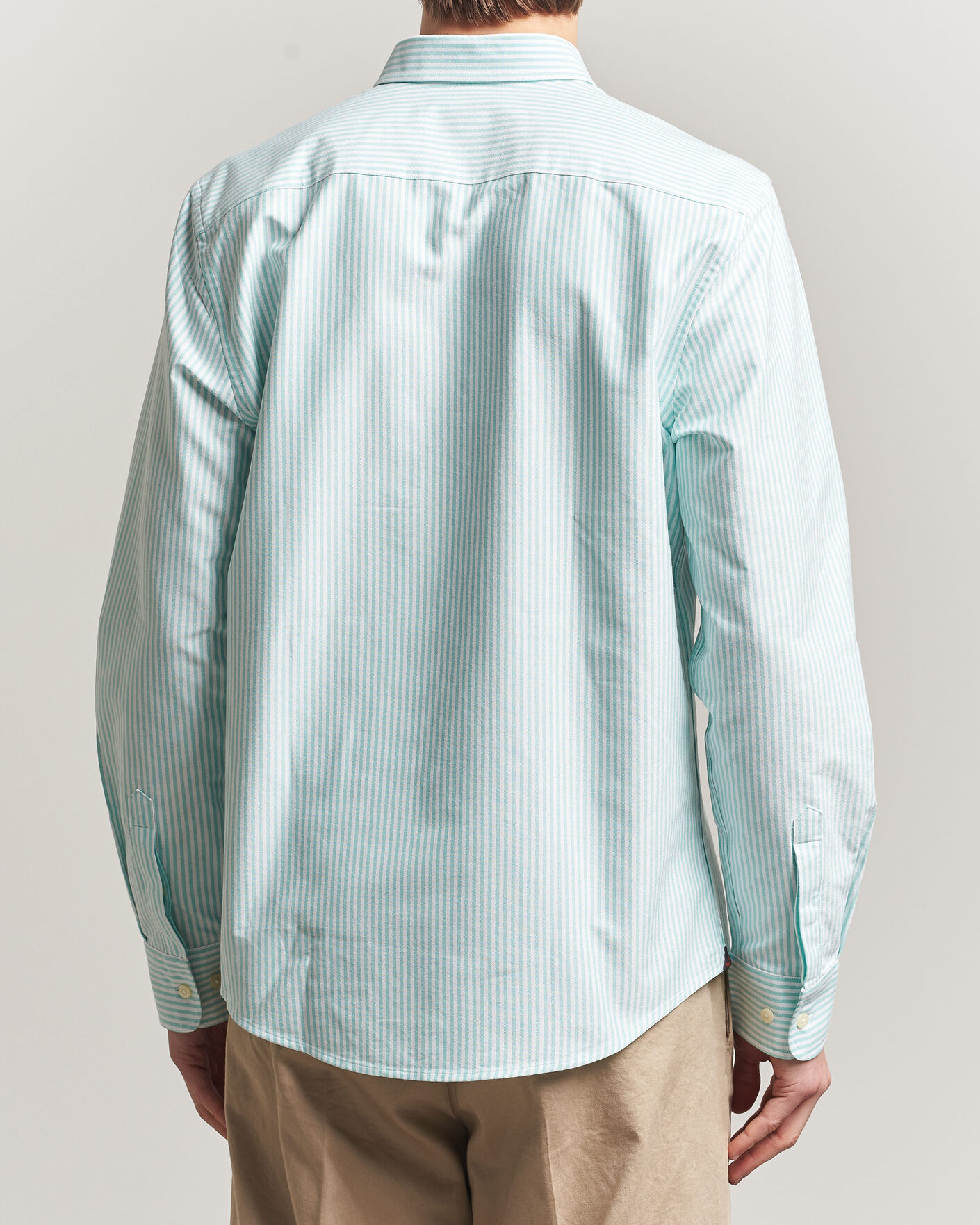 Mies | Kauluspaidat | Morris | Douglas Striped Oxford Shirt Green
