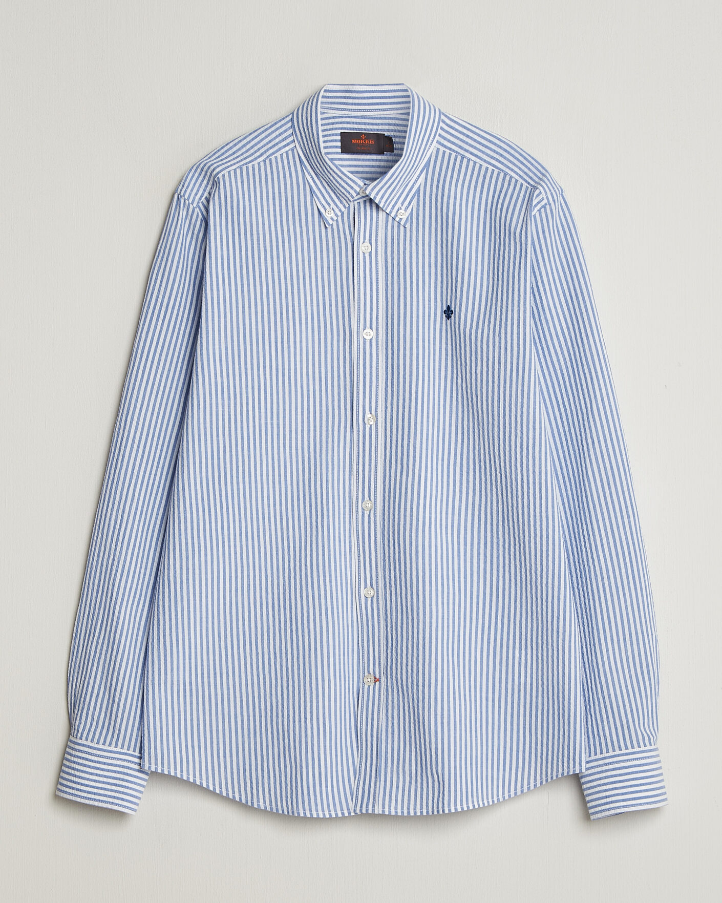 Mies | Kauluspaidat | Morris | Seersucker Shirt Blue