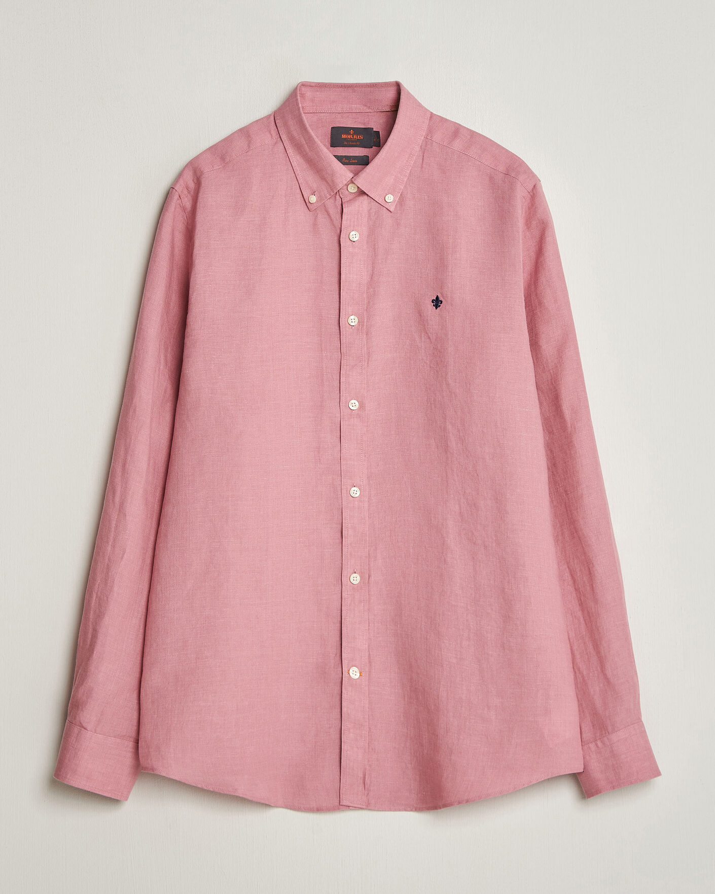 Mies | Kauluspaidat | Morris | Douglas Button Down Linen Shirt Pink