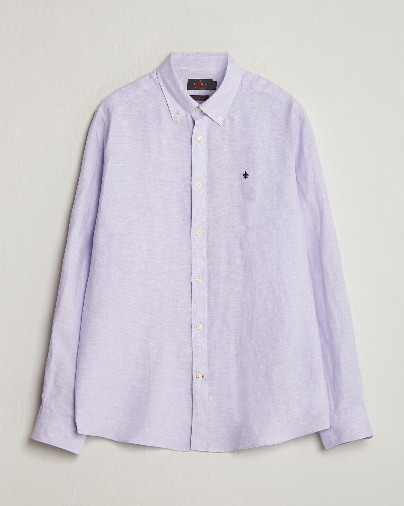 Mies | Kauluspaidat | Morris | Douglas Button Down Linen Shirt Purple