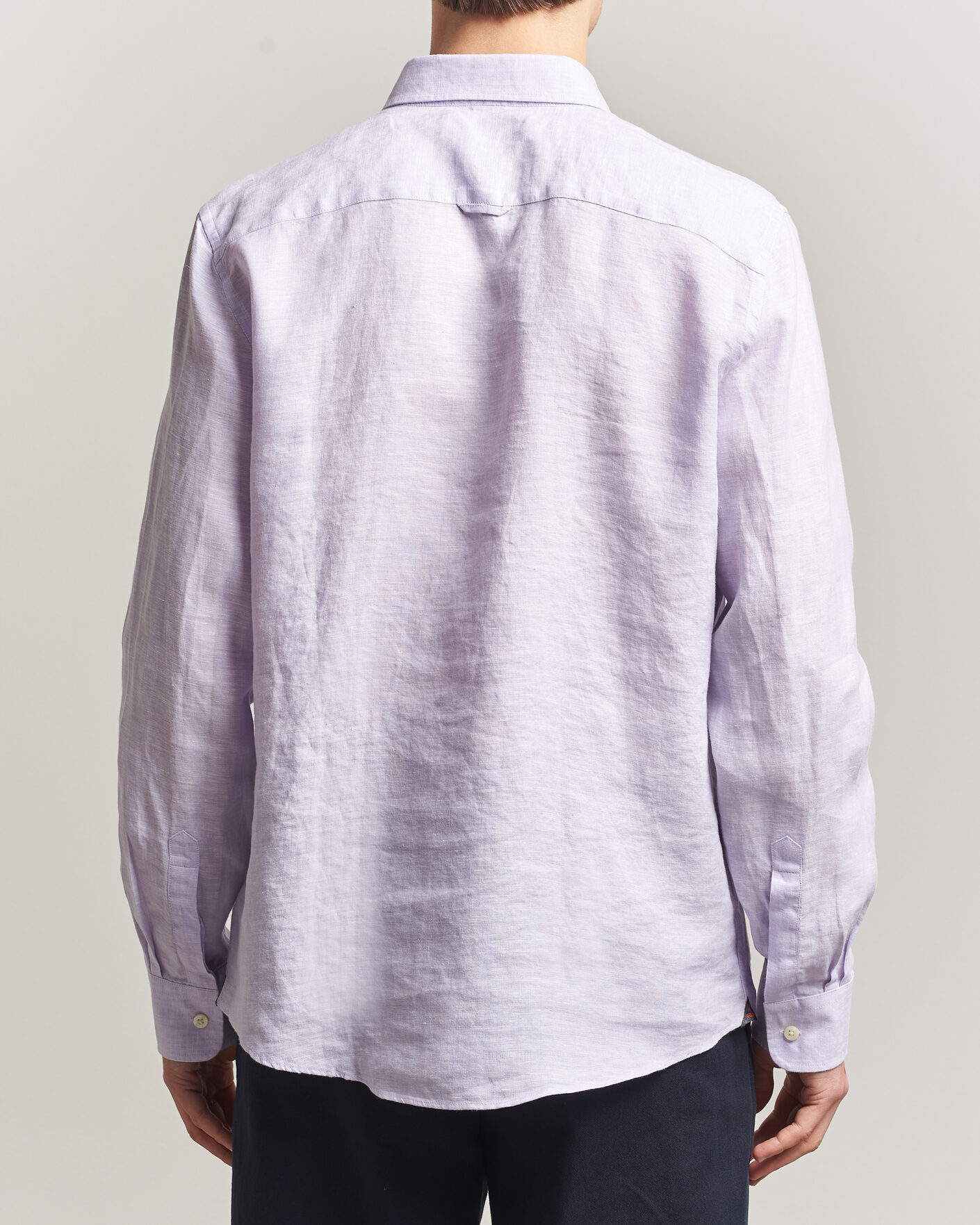 Mies | Kauluspaidat | Morris | Douglas Button Down Linen Shirt Purple
