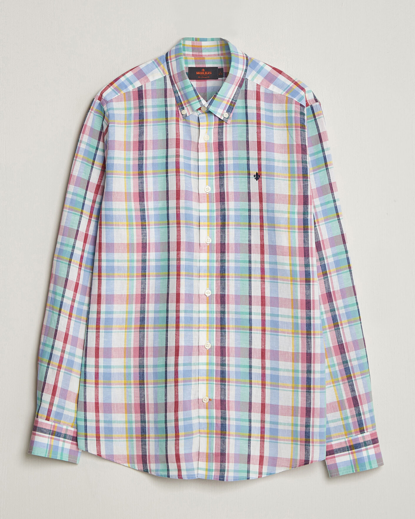 Mies | Kauluspaidat | Morris | Preppy Check Linen Shirt Multi