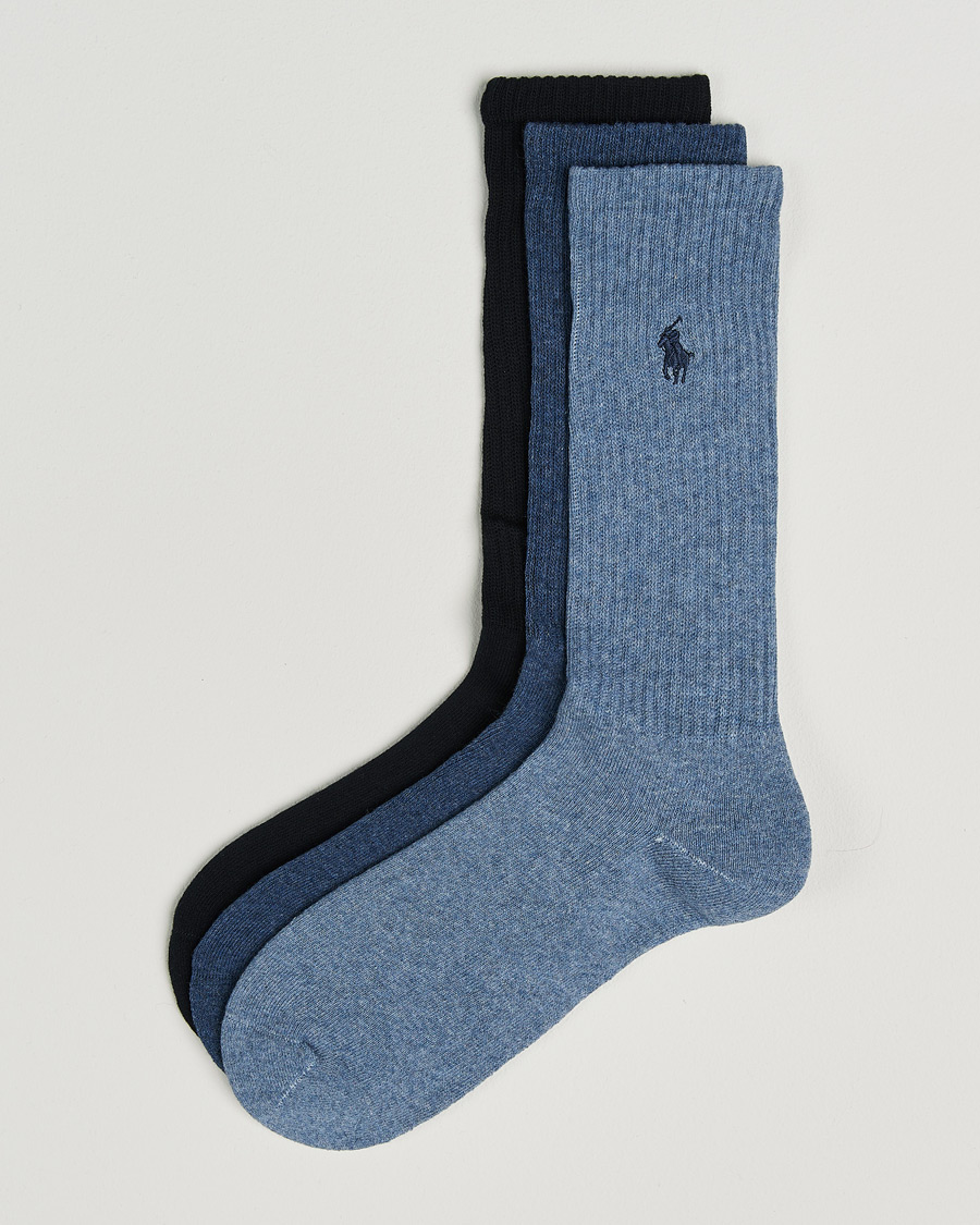 Mies | Alusvaatteet | Polo Ralph Lauren | 3-Pack Crew Sock Denim