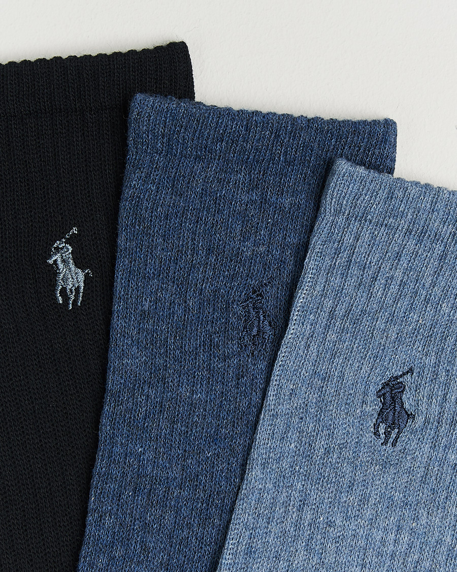 Mies | Alusvaatteet | Polo Ralph Lauren | 3-Pack Crew Sock Denim